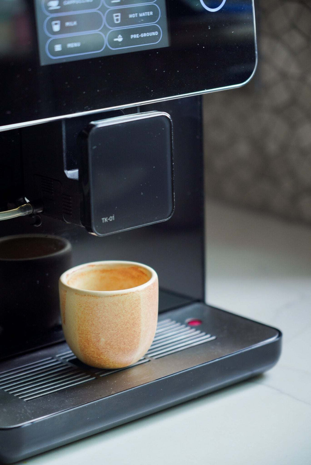 Beige Stoneware Espresso Coffee Cup