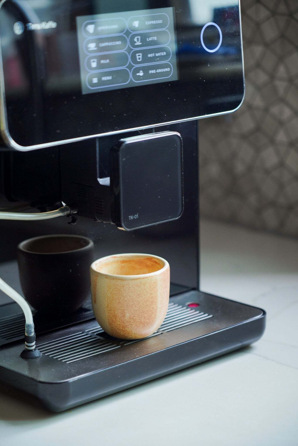 Beige Stoneware Espresso Coffee Cup