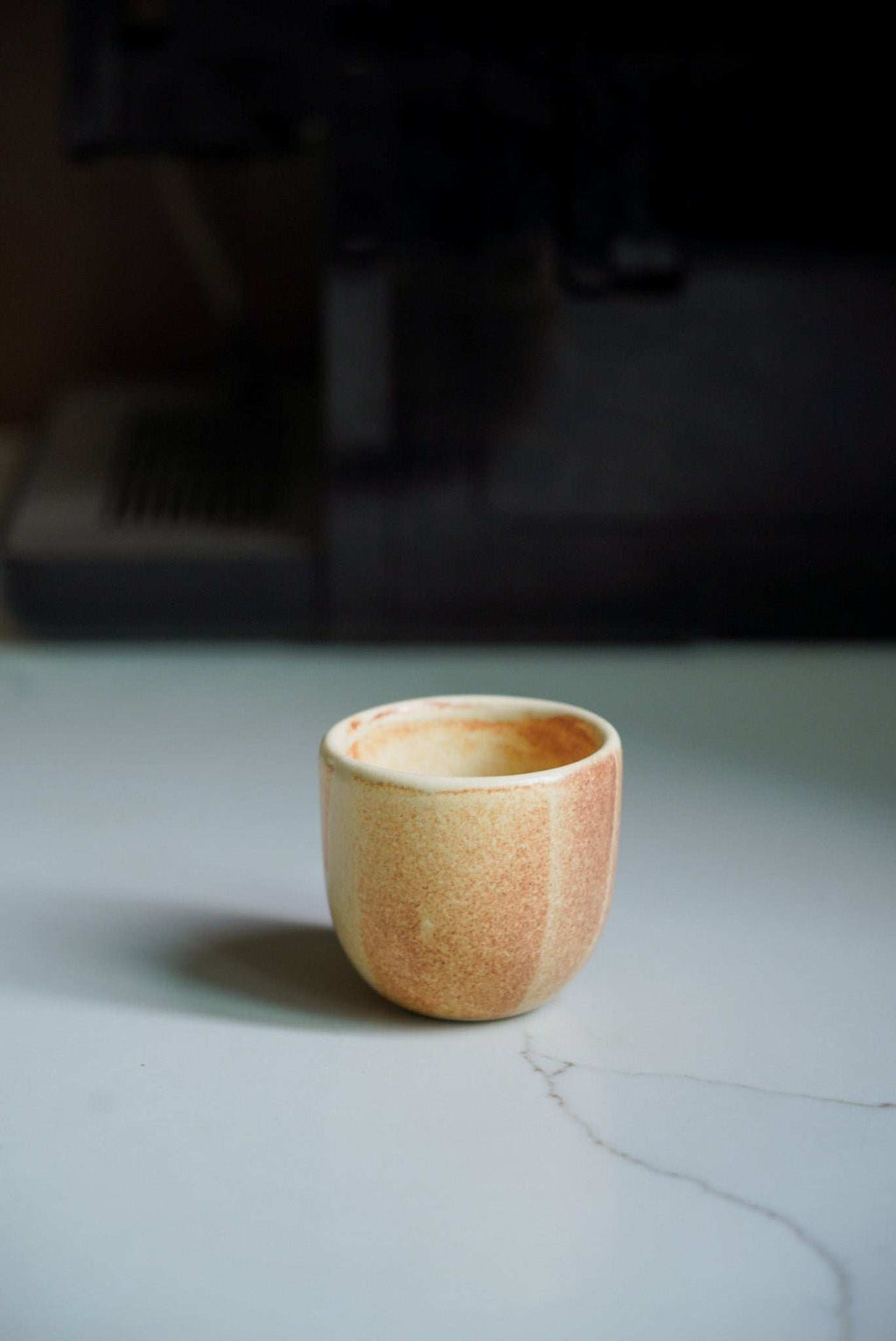 Beige Stoneware Espresso Coffee Cup