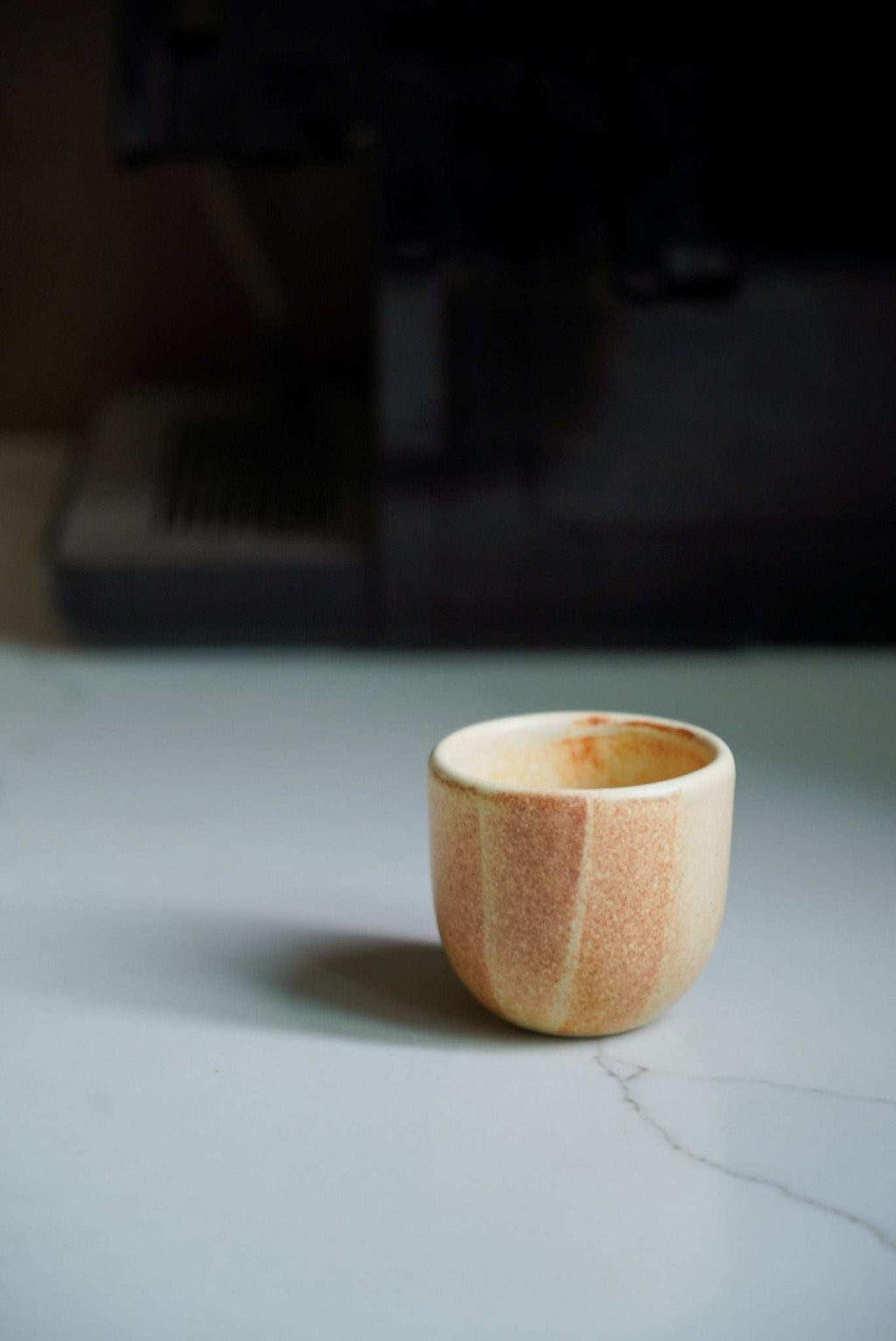 Beige Stoneware Espresso Coffee Cup