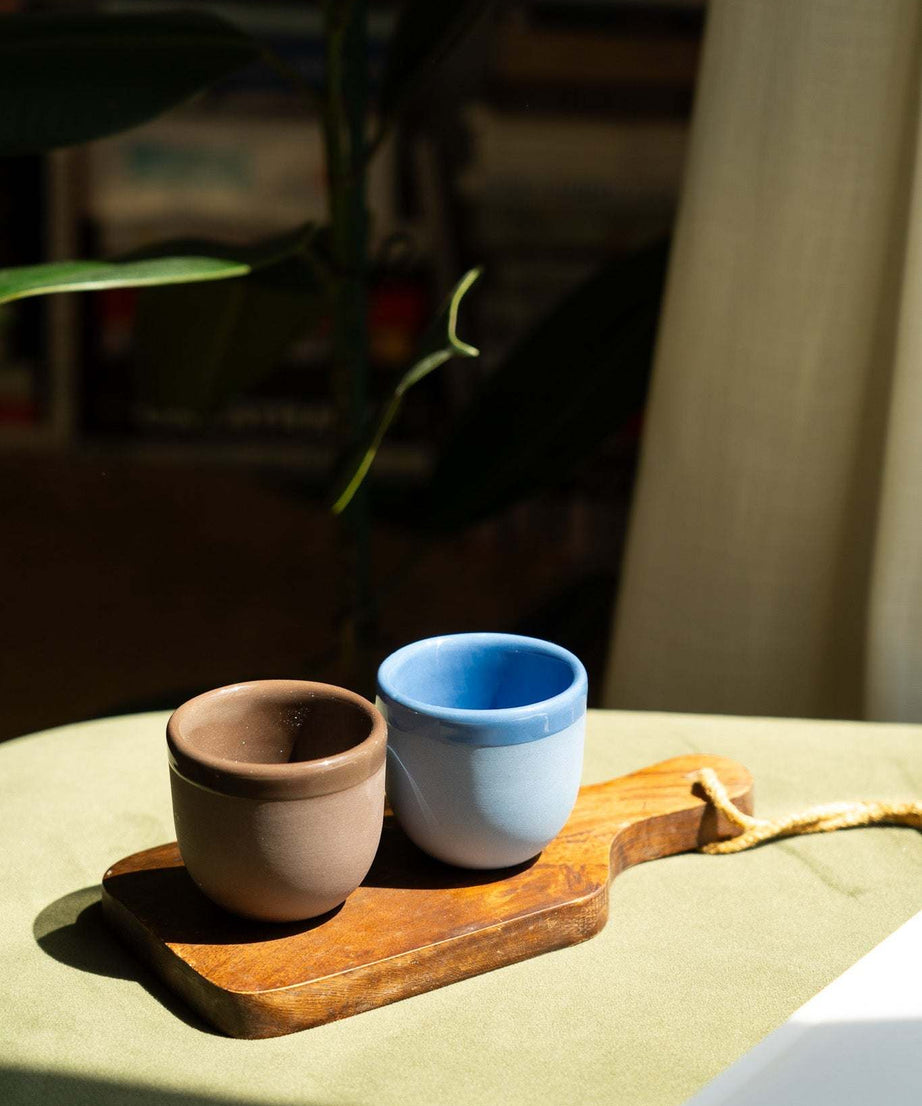 Handgemachte Espressotasse aus Porzellan