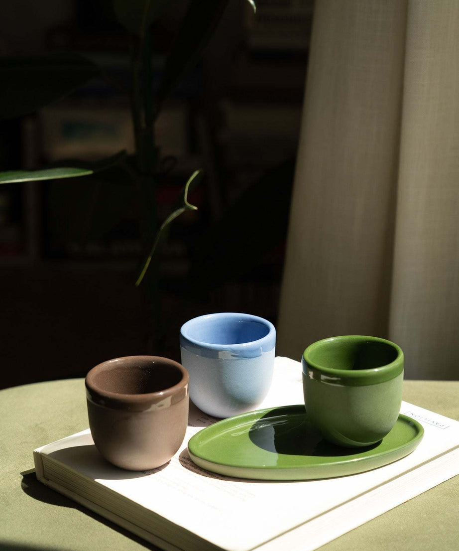 Handgemachte Espressotasse aus Porzellan