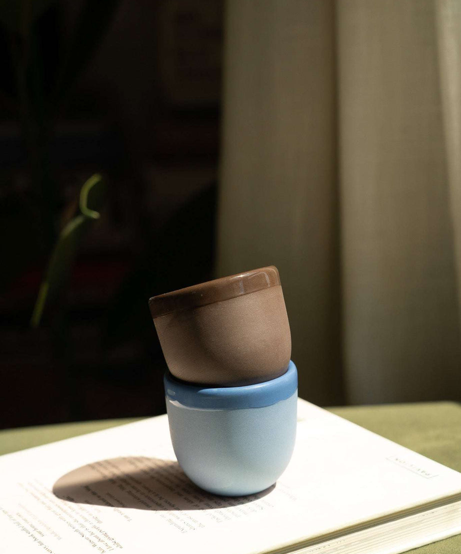 Handgemachte Espressotasse aus Porzellan