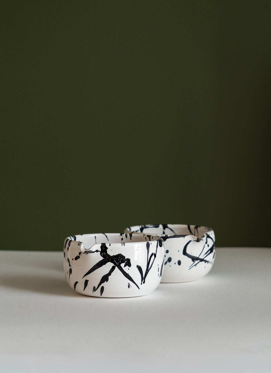 Handmade Matcha Bowl - Speckled or Stroked Pattern