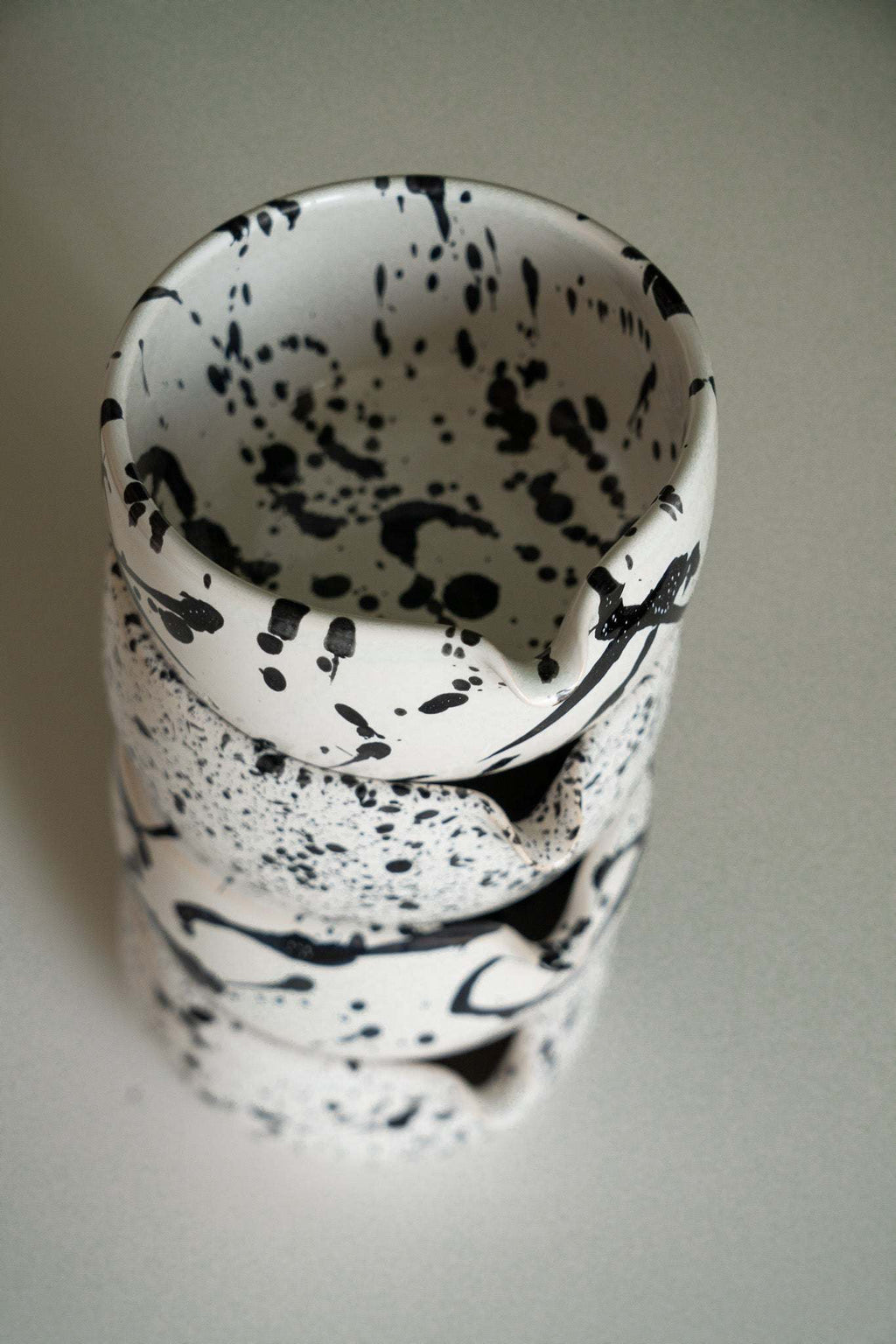 Handmade Matcha Bowl - Speckled or Stroked Pattern