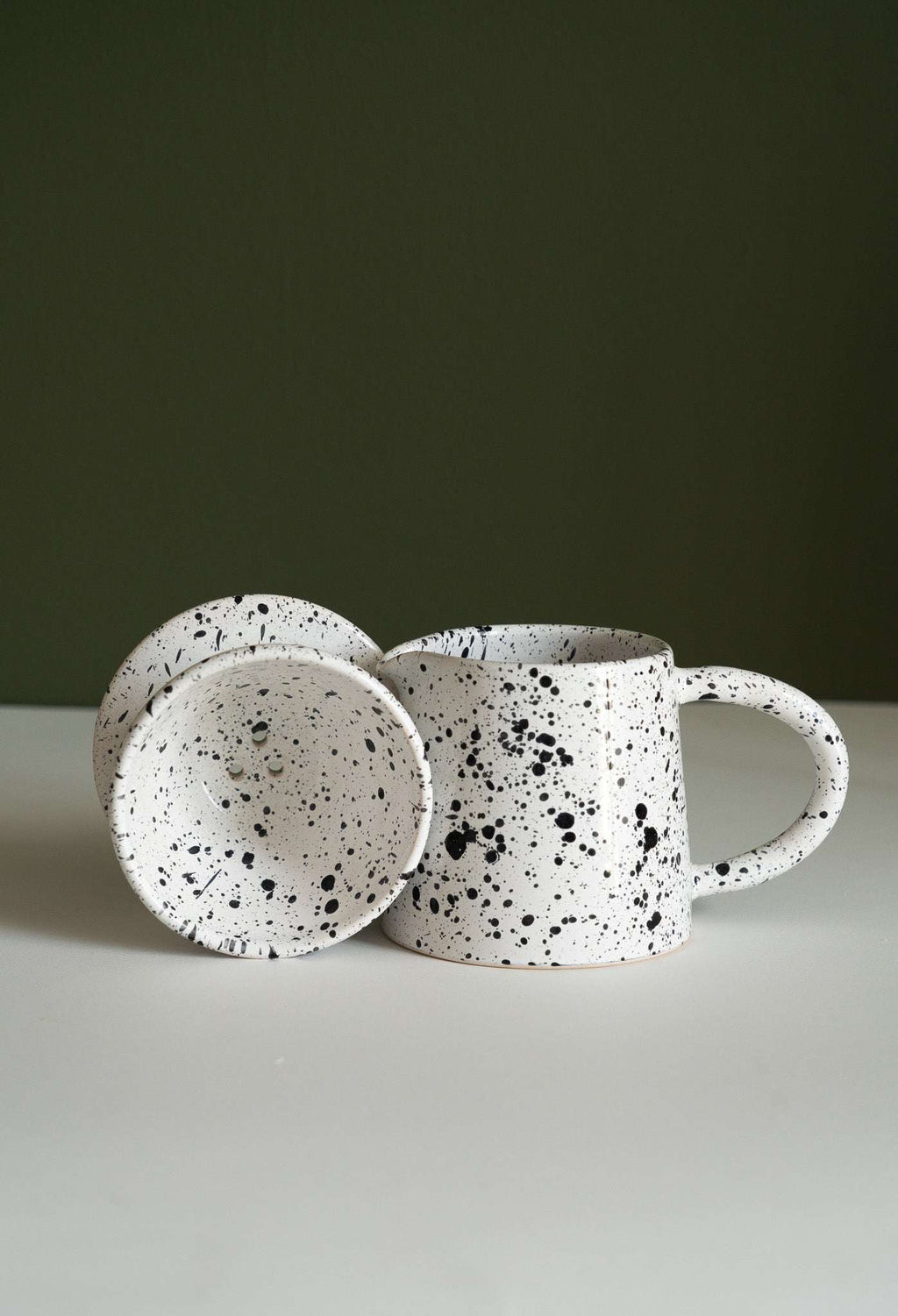 Ceramic Pour Over Coffee Set - Handmade Stoneware Dripper & Pitcher Set