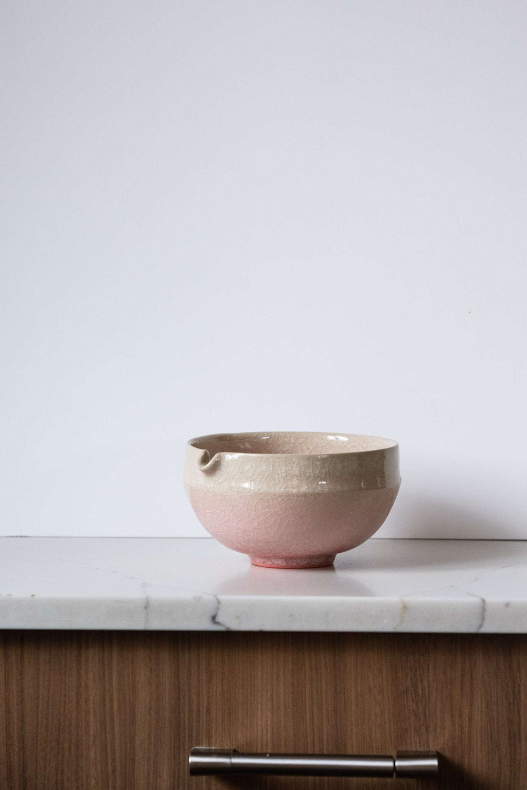 Handmade Ceramic Matcha Bowl with Spout & Matching Cup Set