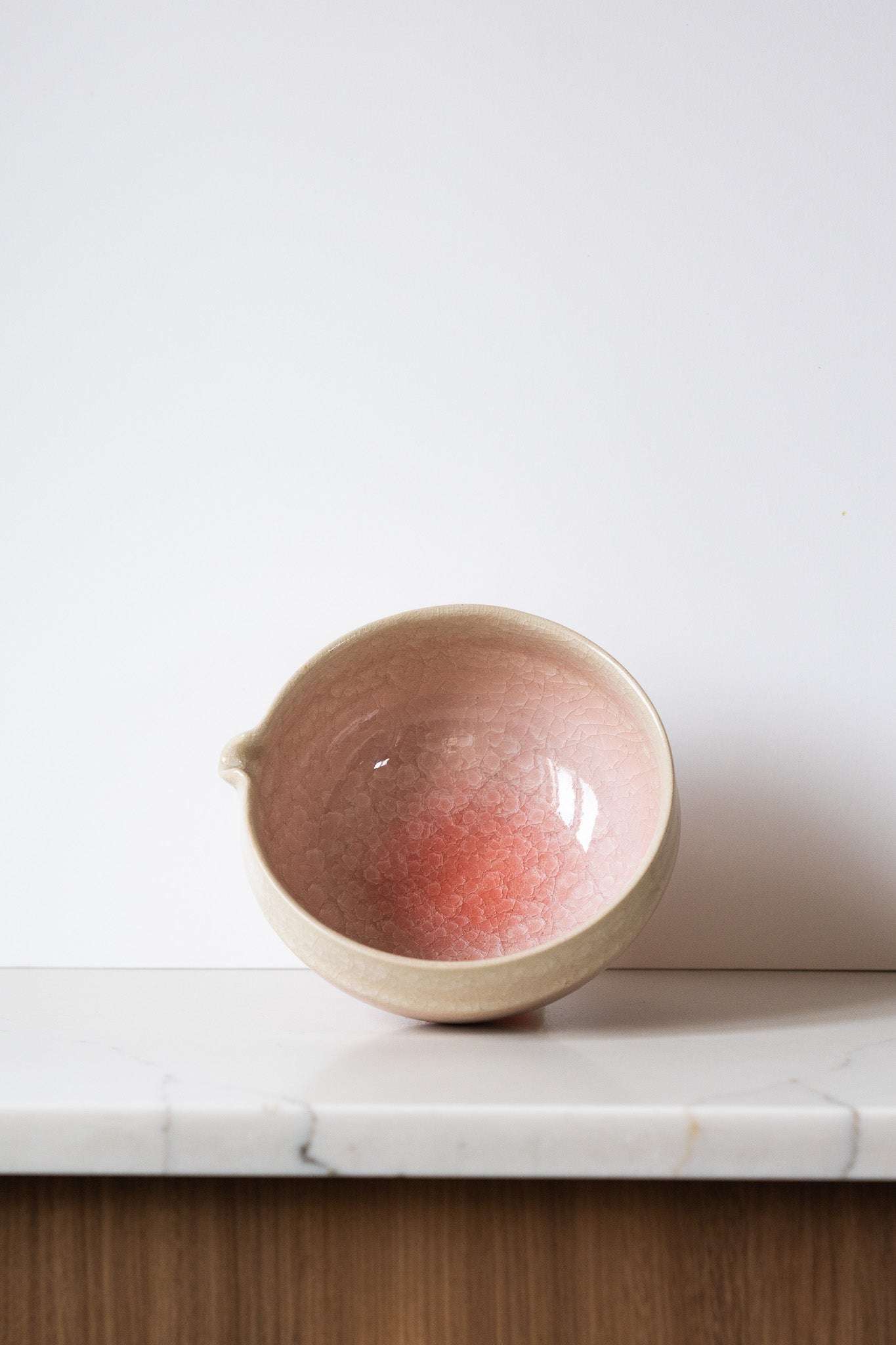 Handmade Ceramic Matcha Bowl with Spout & Matching Cup Set