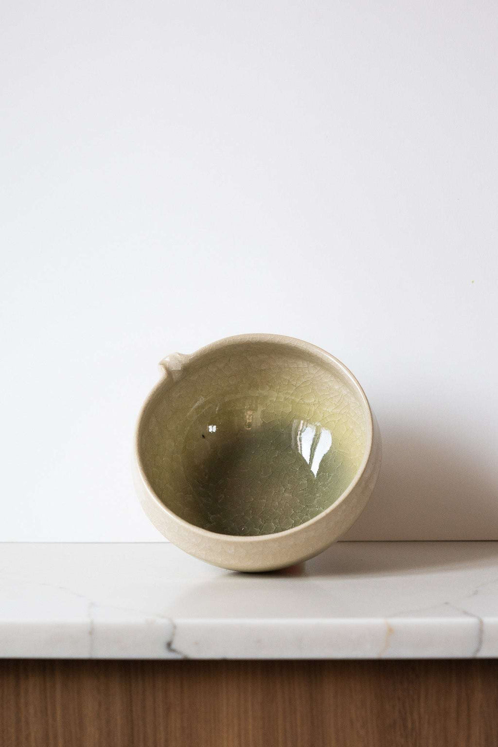 Handmade Ceramic Matcha Bowl with Spout & Matching Cup Set