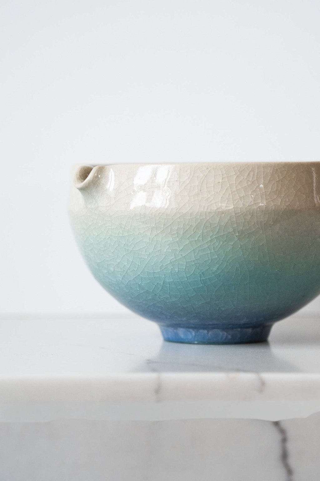 Handmade Ceramic Matcha Bowl with Spout & Matching Cup Set
