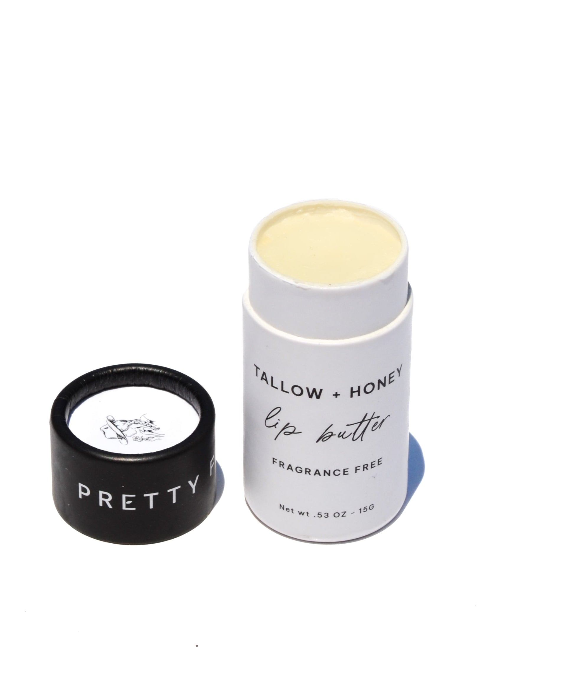 Fragrance Free Tallow + Honey Lip Butter | Eco-Friendly Travel Tube