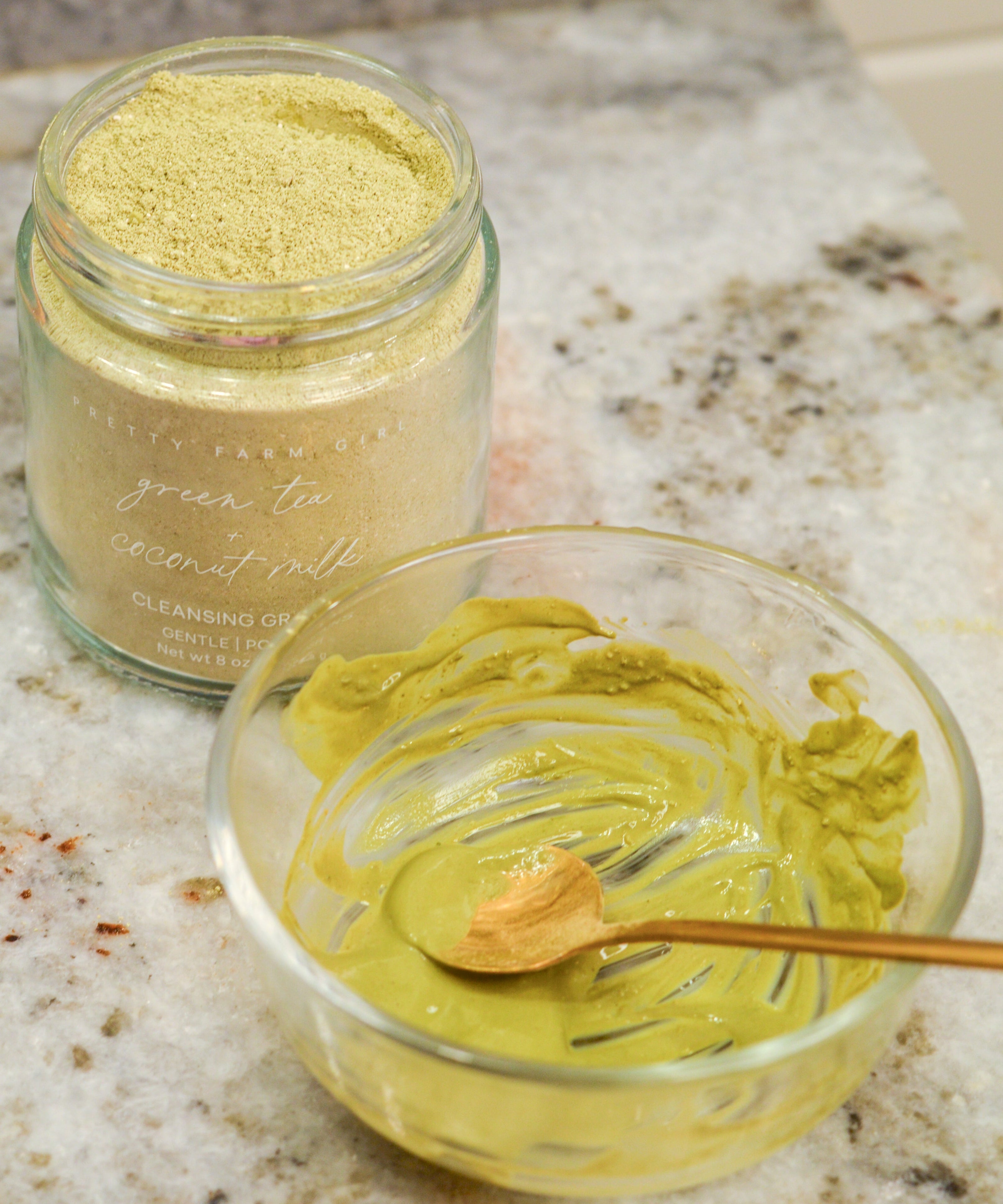 Green Tea + Coconut Milk Facial Cleansing Grains