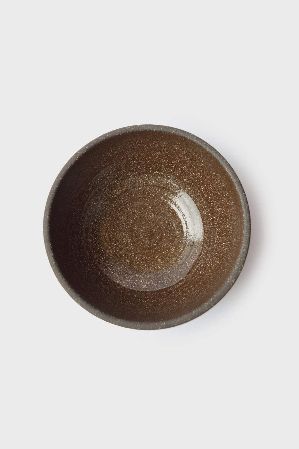 Handmade Dark Stoneware Bowl "Pumpernickel"