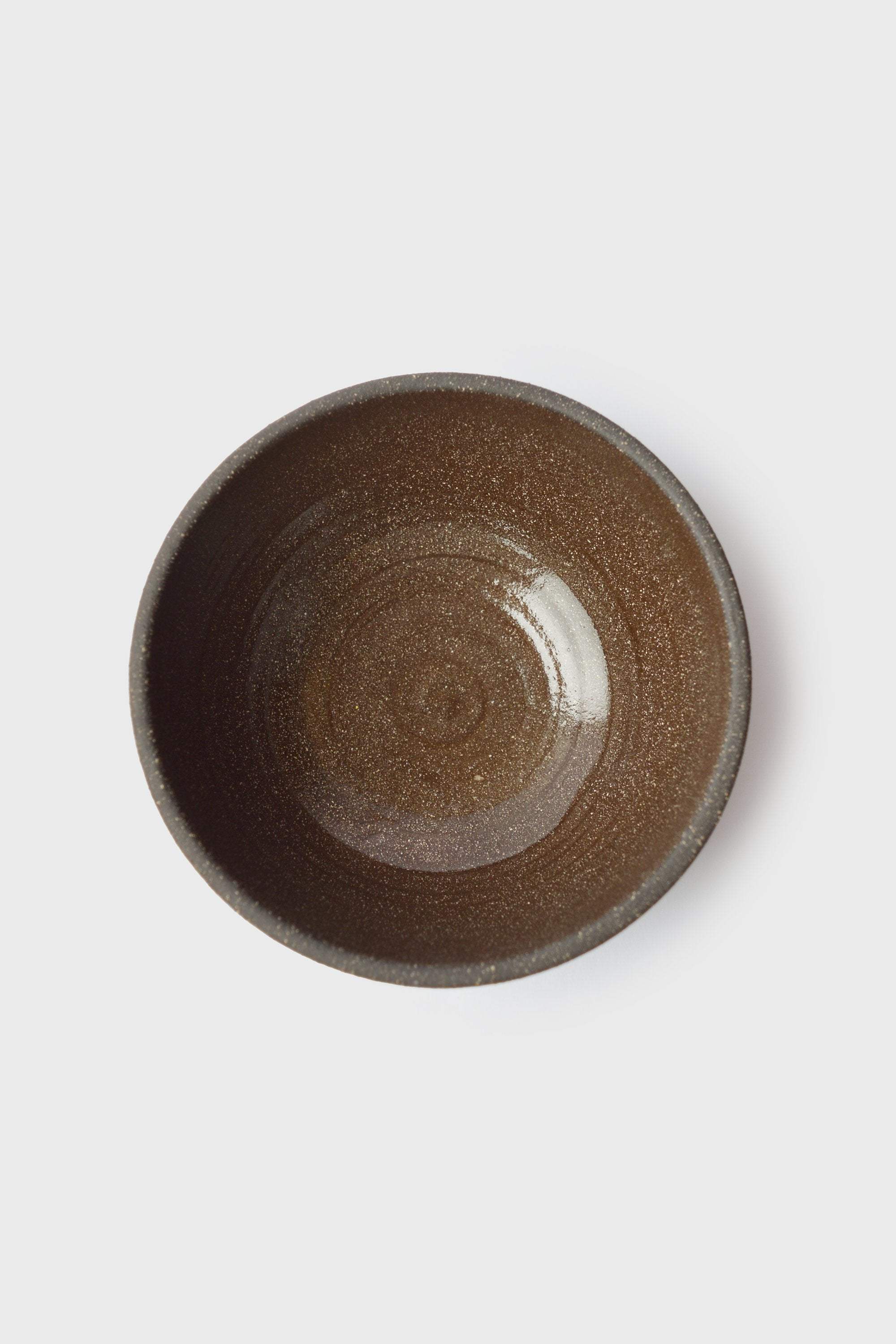 Handmade Dark Stoneware Bowl "Pumpernickel"