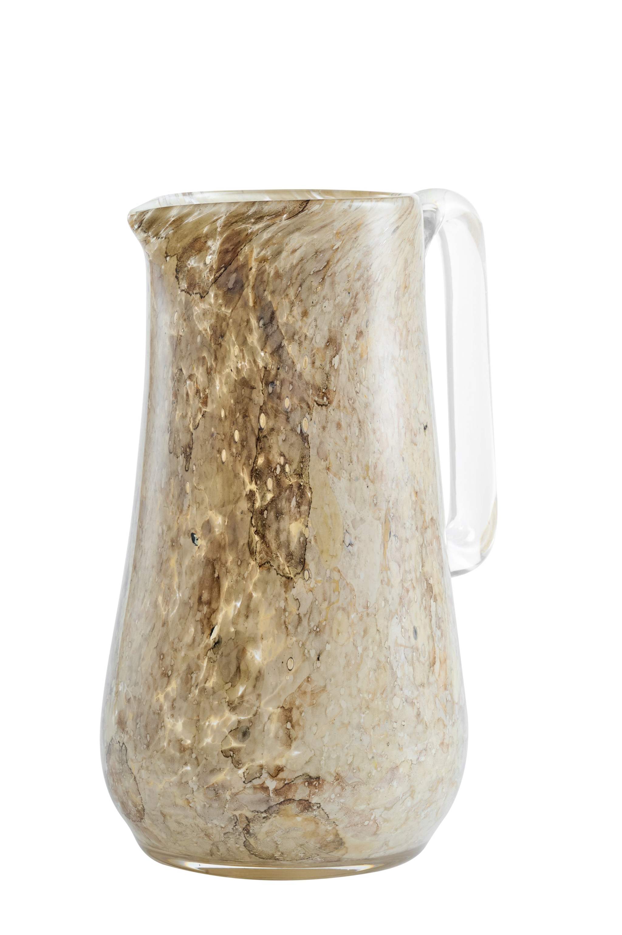 Hand Blown Glass Pitcher for Water, other Drinks and Flowers