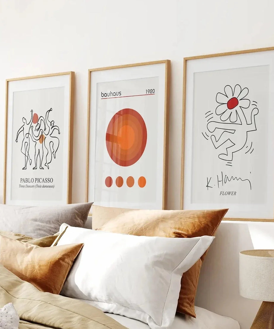 Abstrakte Picasso Wandkunst Set aus 3 Postern