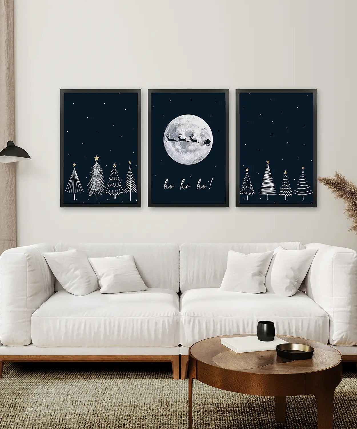 Winter Nordische Landschaft Weihnachts-Set aus 3 Drucken