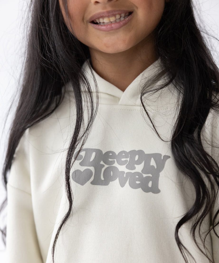 Kinder Hoodie "Liebevoll geliebt"