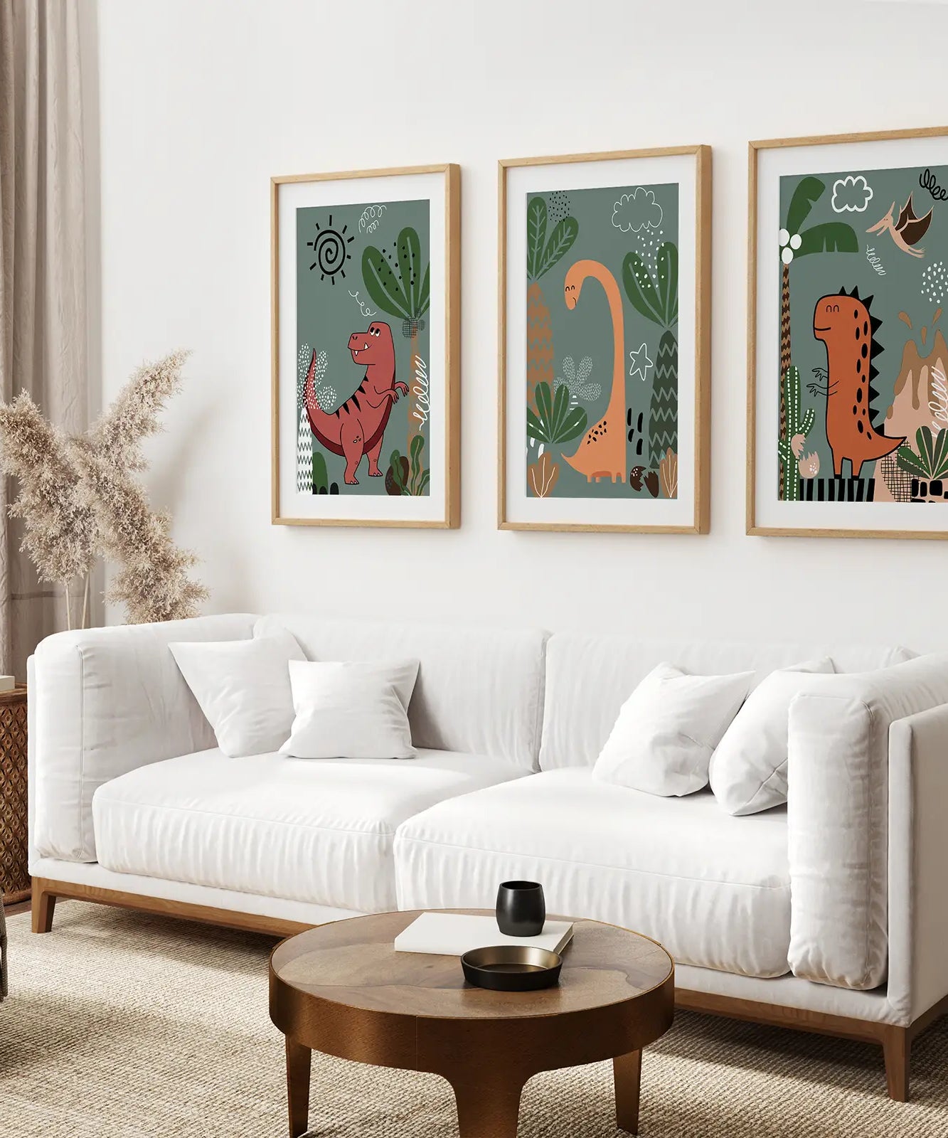 Grünes Dinosaurier Kinderzimmer Deko Kinderzimmer Wandkunst