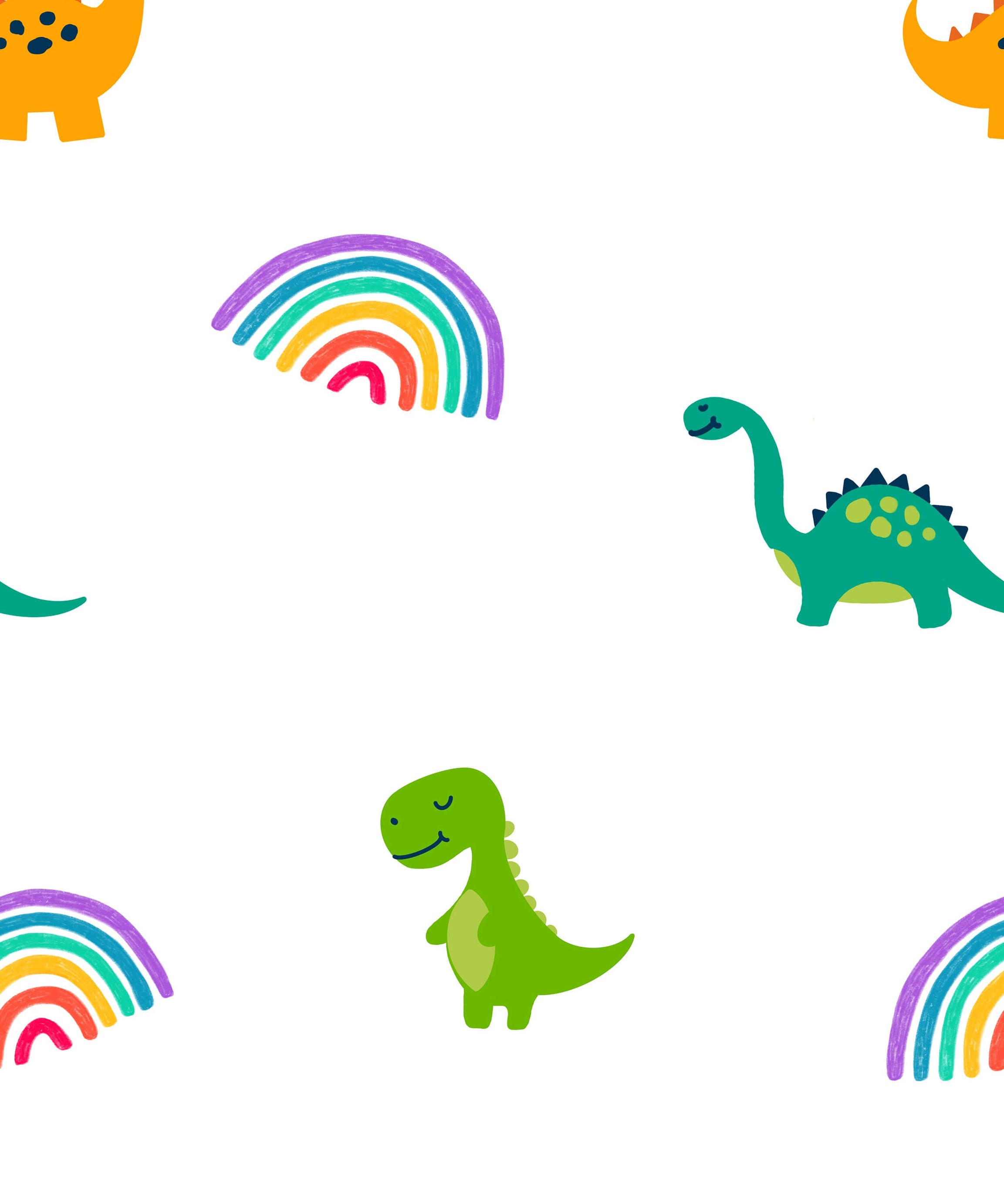 Dinosaur & Rainbow Printed Canopy