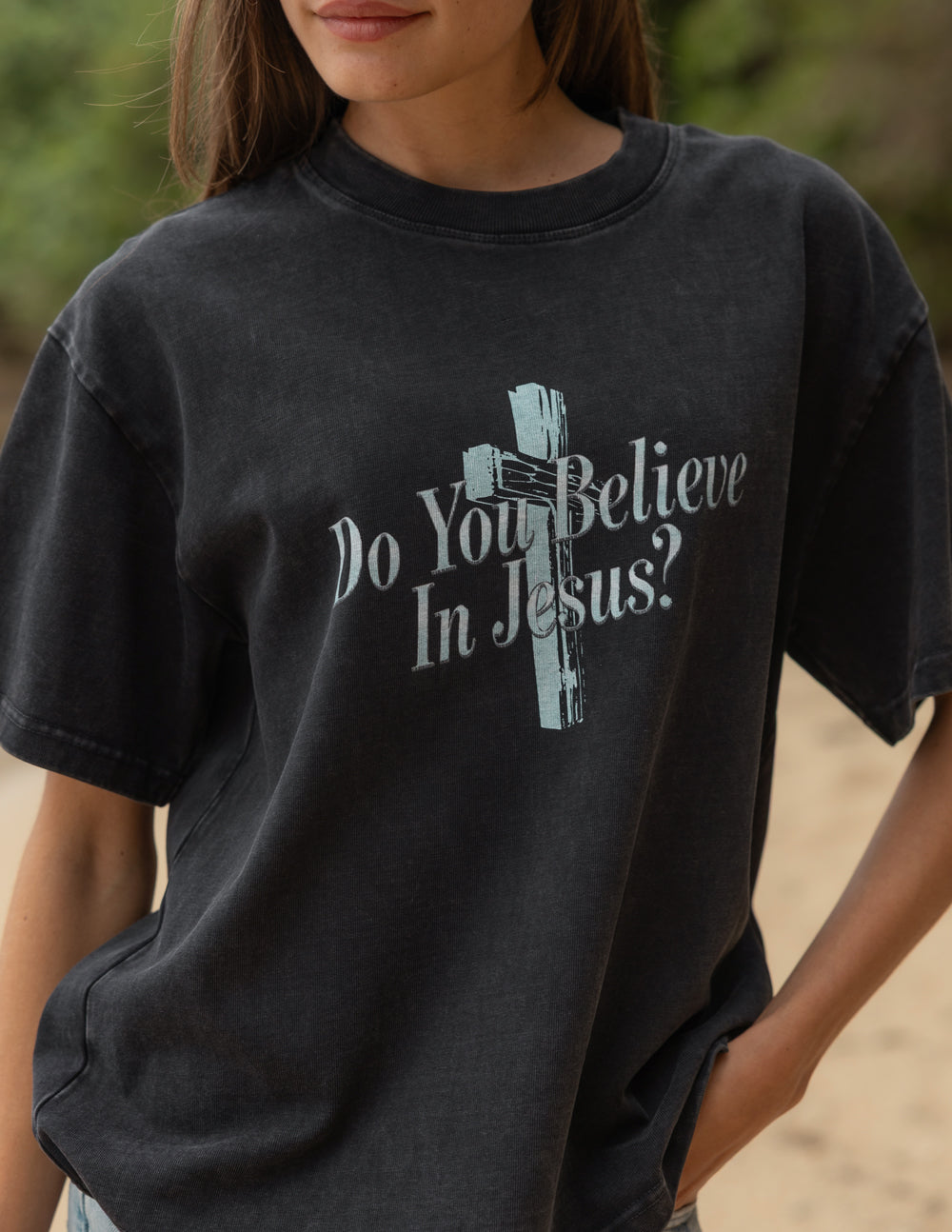 Do You Believe in Jesus Heavyweight Tee