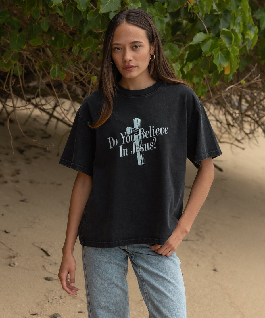 Do You Believe in Jesus Heavyweight Tee