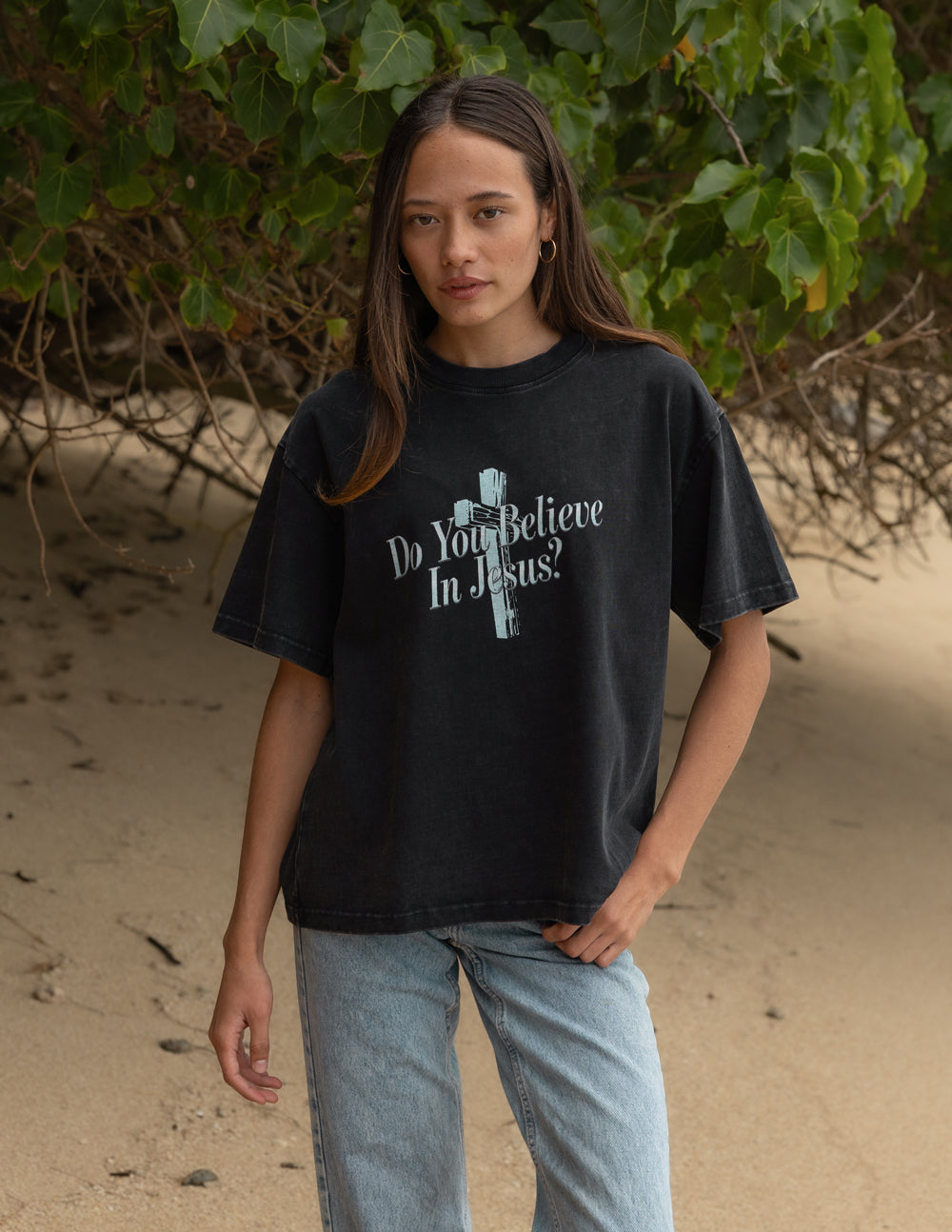 Do You Believe in Jesus Heavyweight Tee