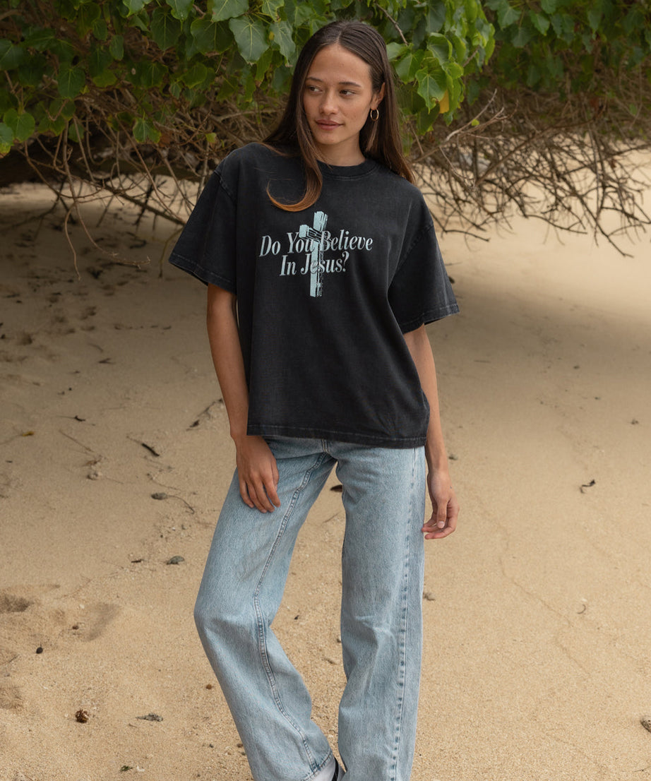 Do You Believe in Jesus Heavyweight Tee