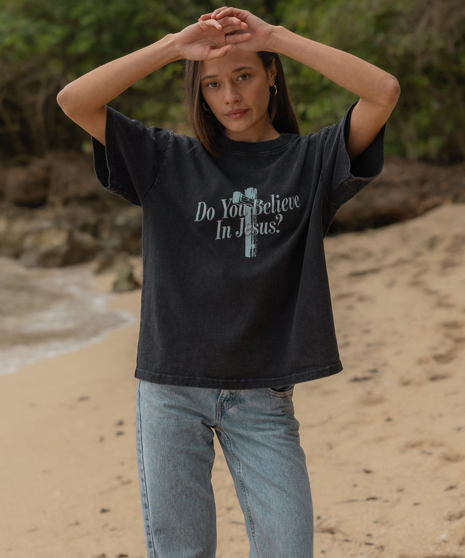 Do You Believe in Jesus Heavyweight Tee