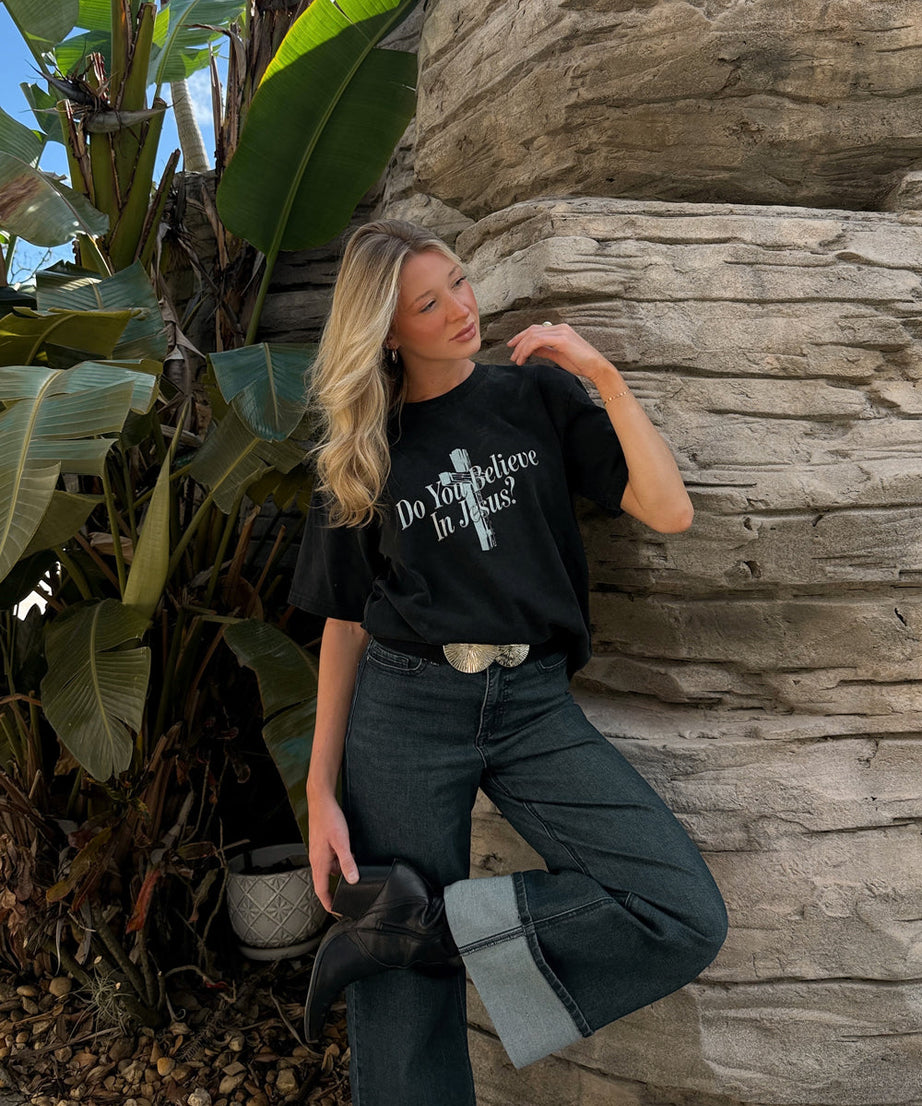 Do You Believe in Jesus Heavyweight Tee