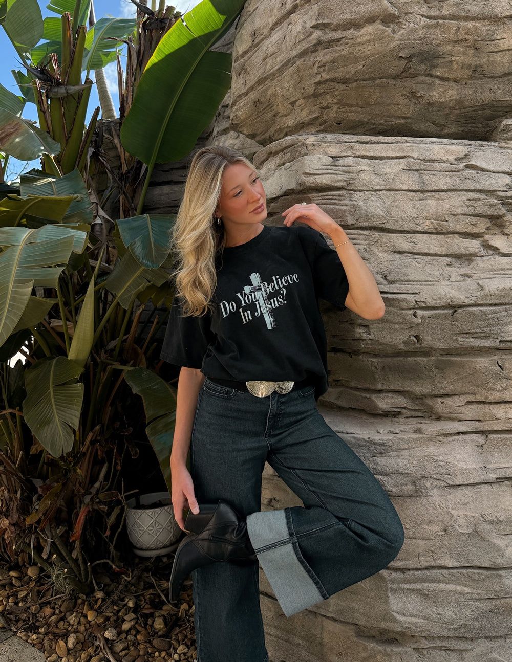 Do You Believe in Jesus Heavyweight Tee