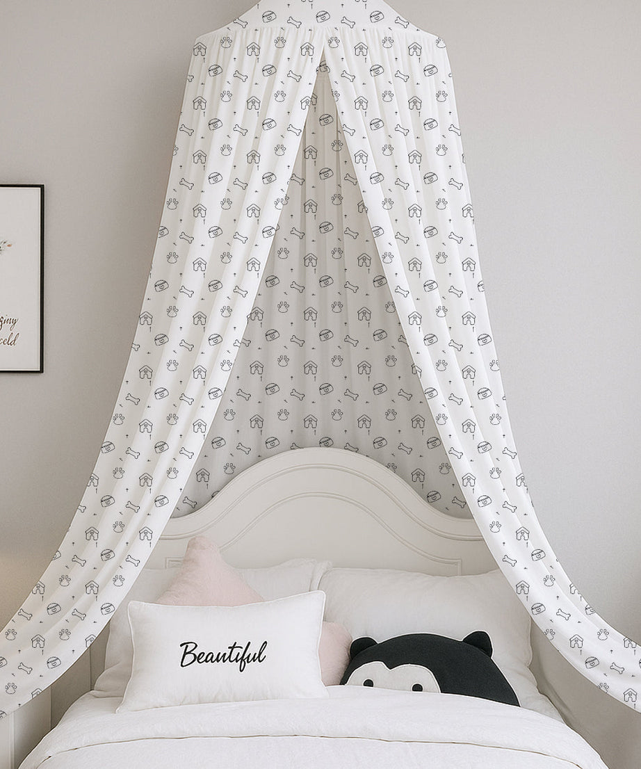 Dog Toy Food Bone Printed Canopy