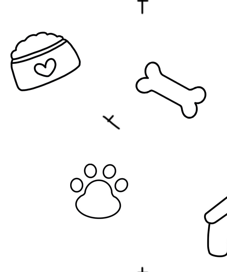 Dog Toy Food Bone Printed Canopy