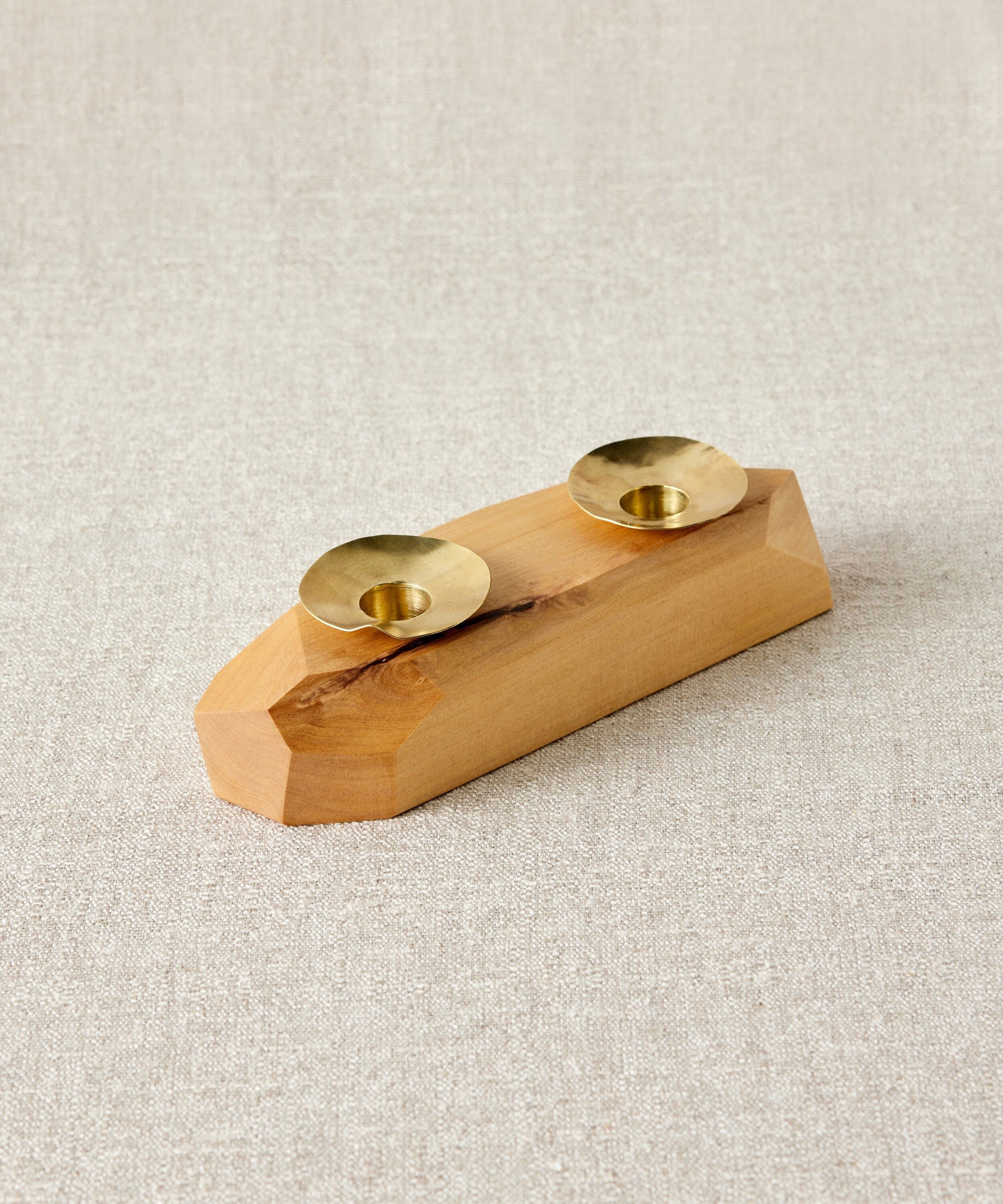 Double Wooden Incense and Candle Holder by Dor+Kie
