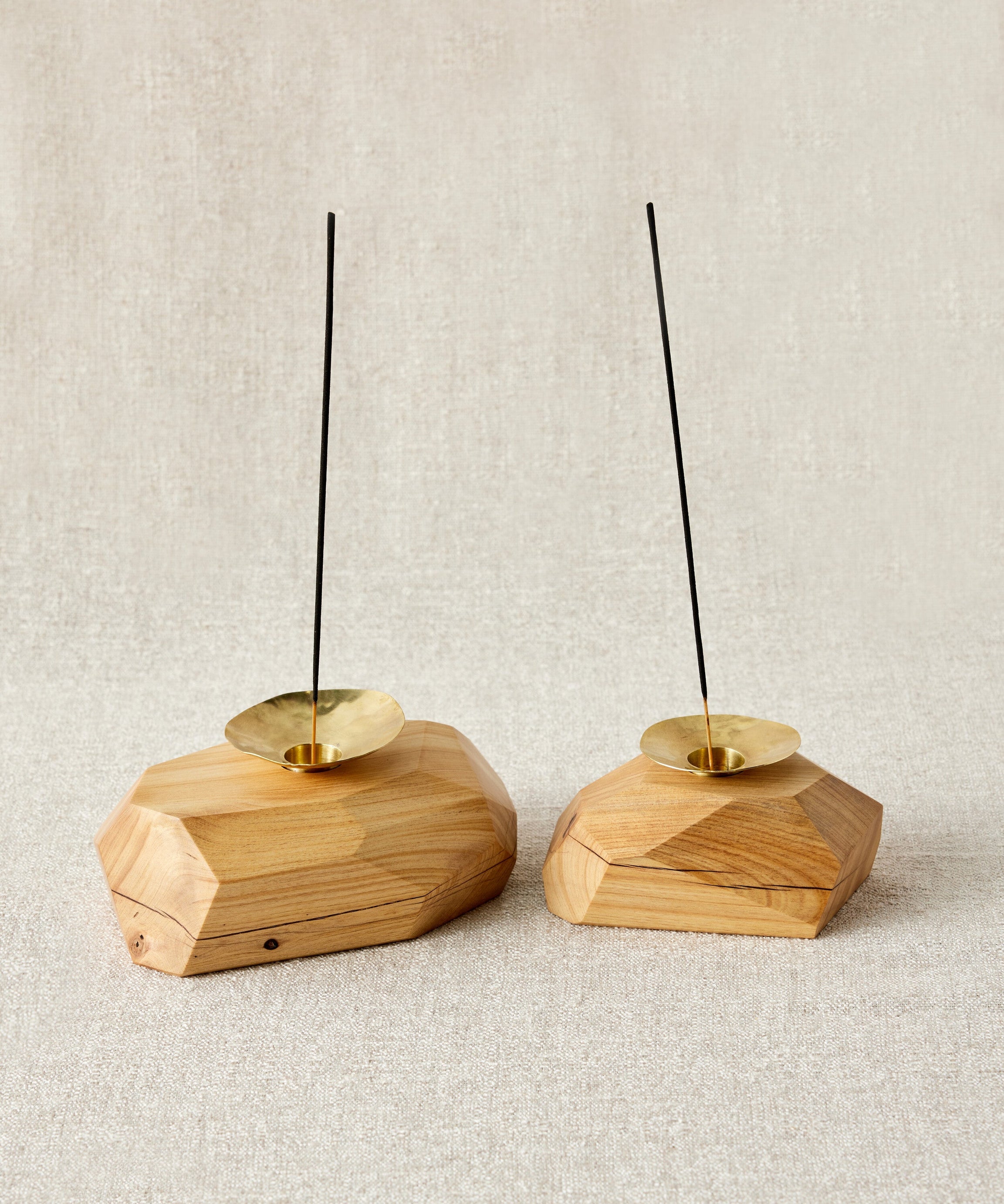 Wood Incense and Candle Holder by Dor+Kie