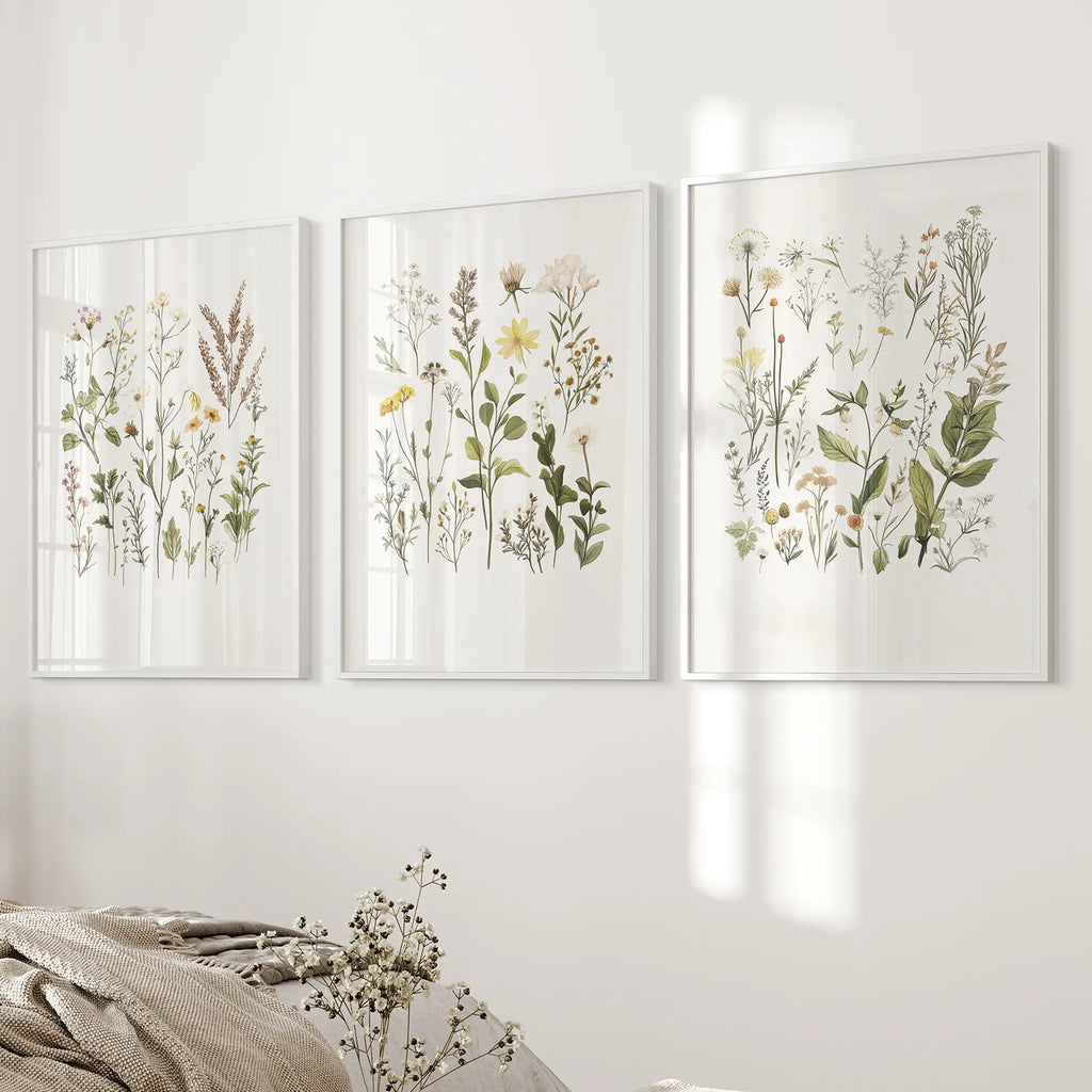 Minimalist Wild Plants. Botanical Poster Art Decor