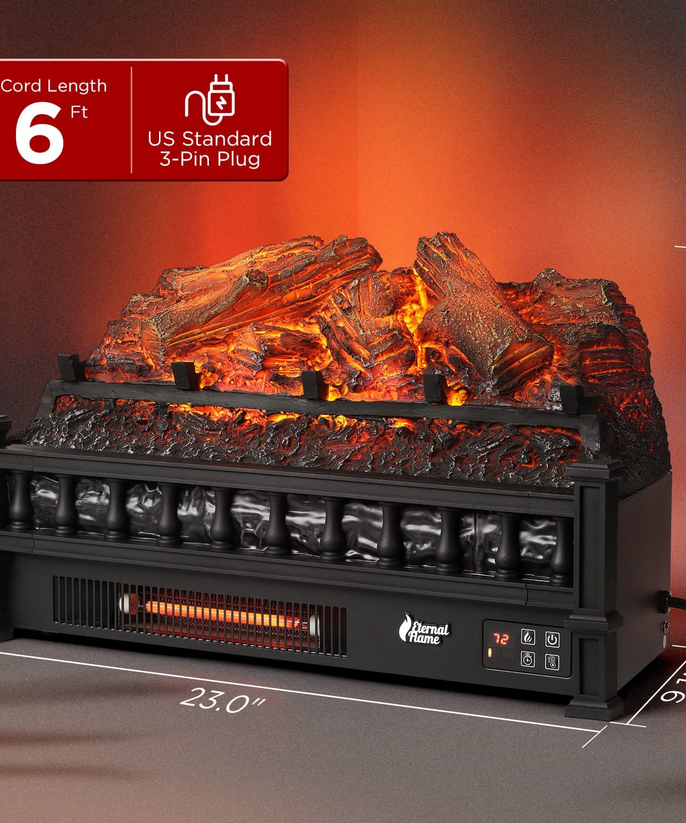Eternal Flame EF23-LG Electric Fireplace Logs