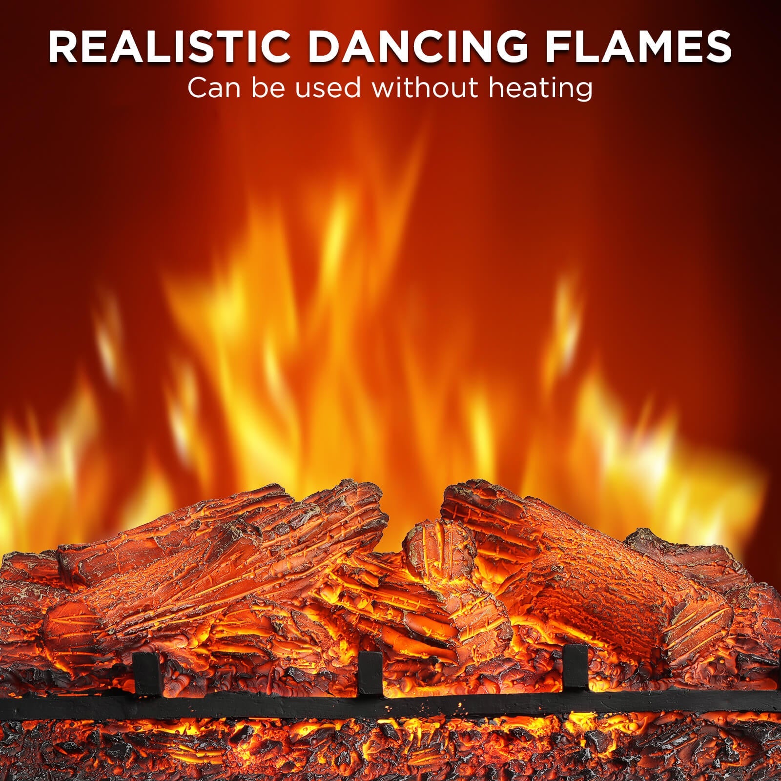 (Open) Eternal Flame EF23-LG Electric Fireplace Logs
