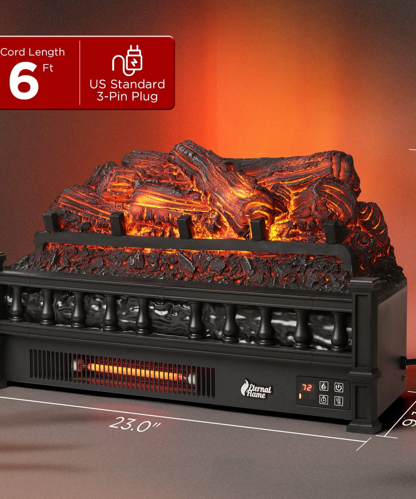 Eternal Flame EF23-PB Electric Fireplace Logs