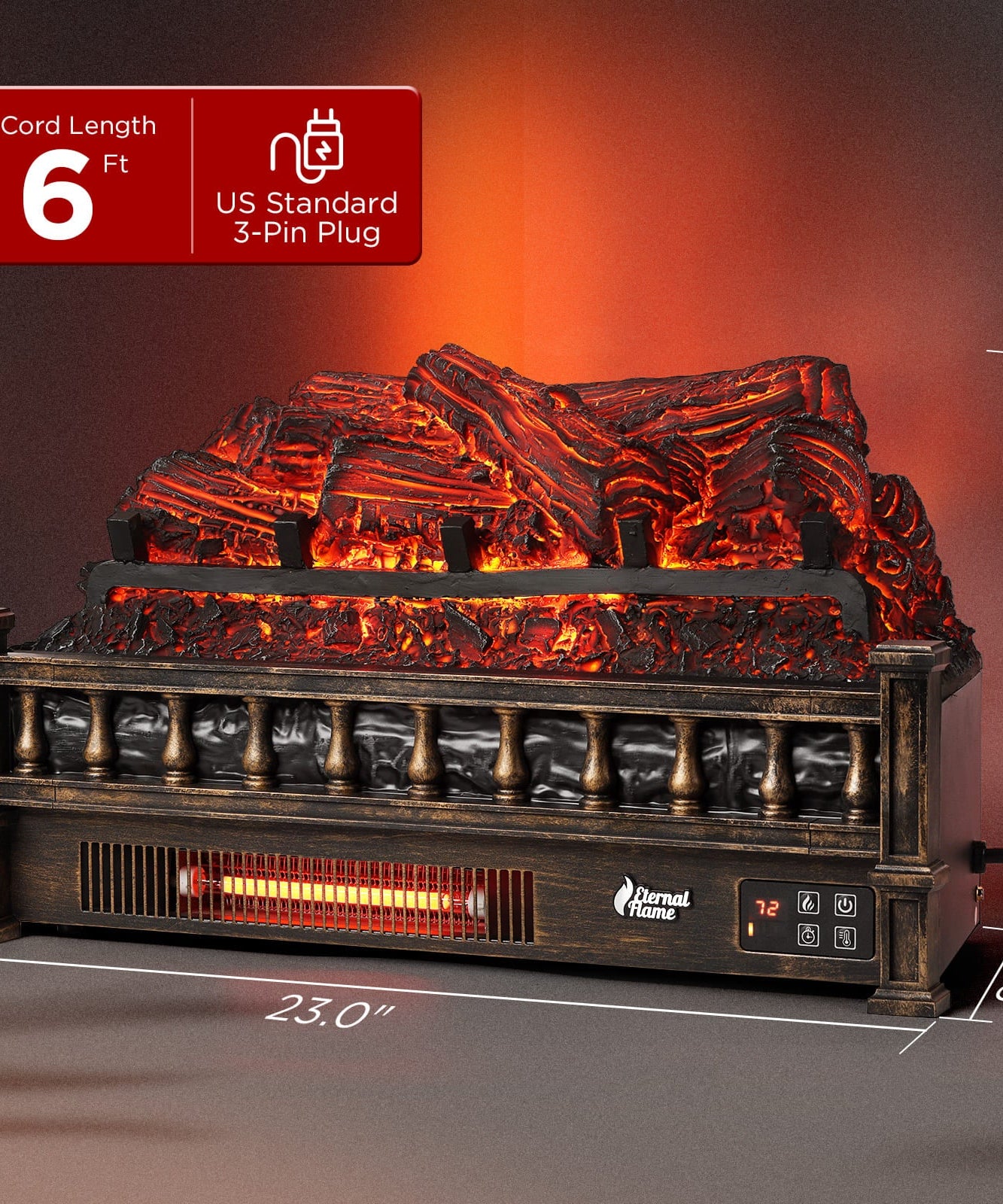 Eternal Flame EF23-PB Electric Fireplace Logs