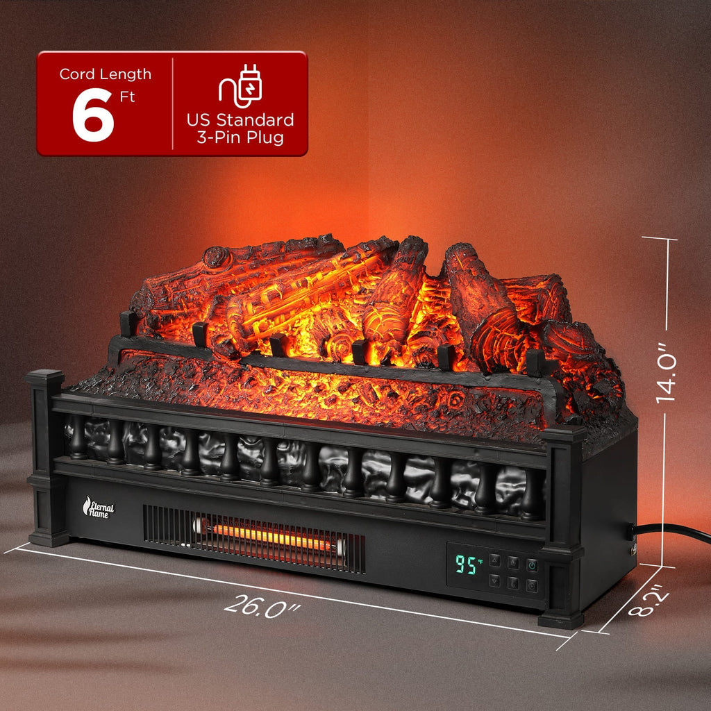 Eternal Flame EF26-PB Smart Electric Fireplace Logs, WiFi Enabled