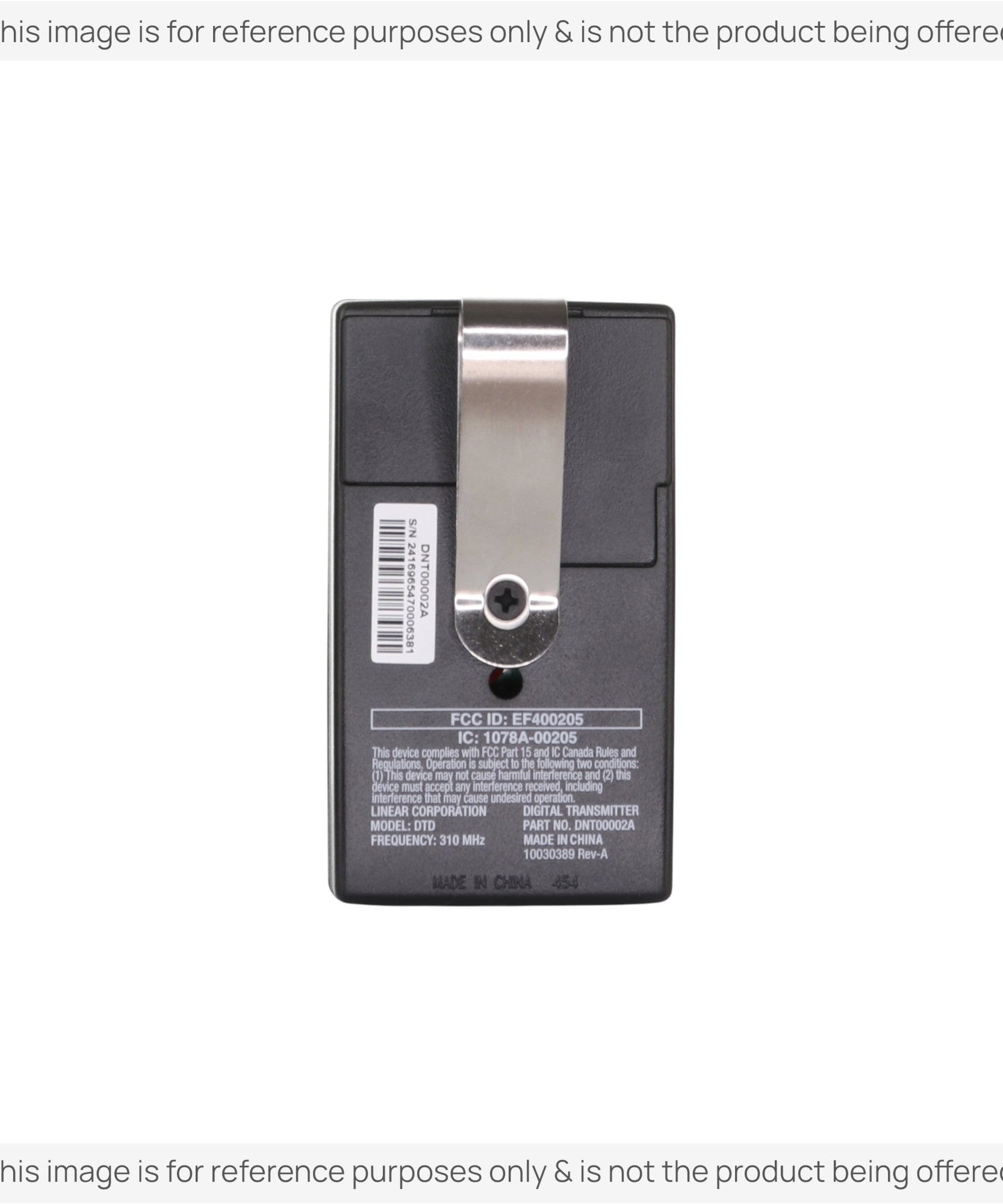 Substitute for Linear DTC garage door opener Garage Door Opener Remote Control [375UT-2button]