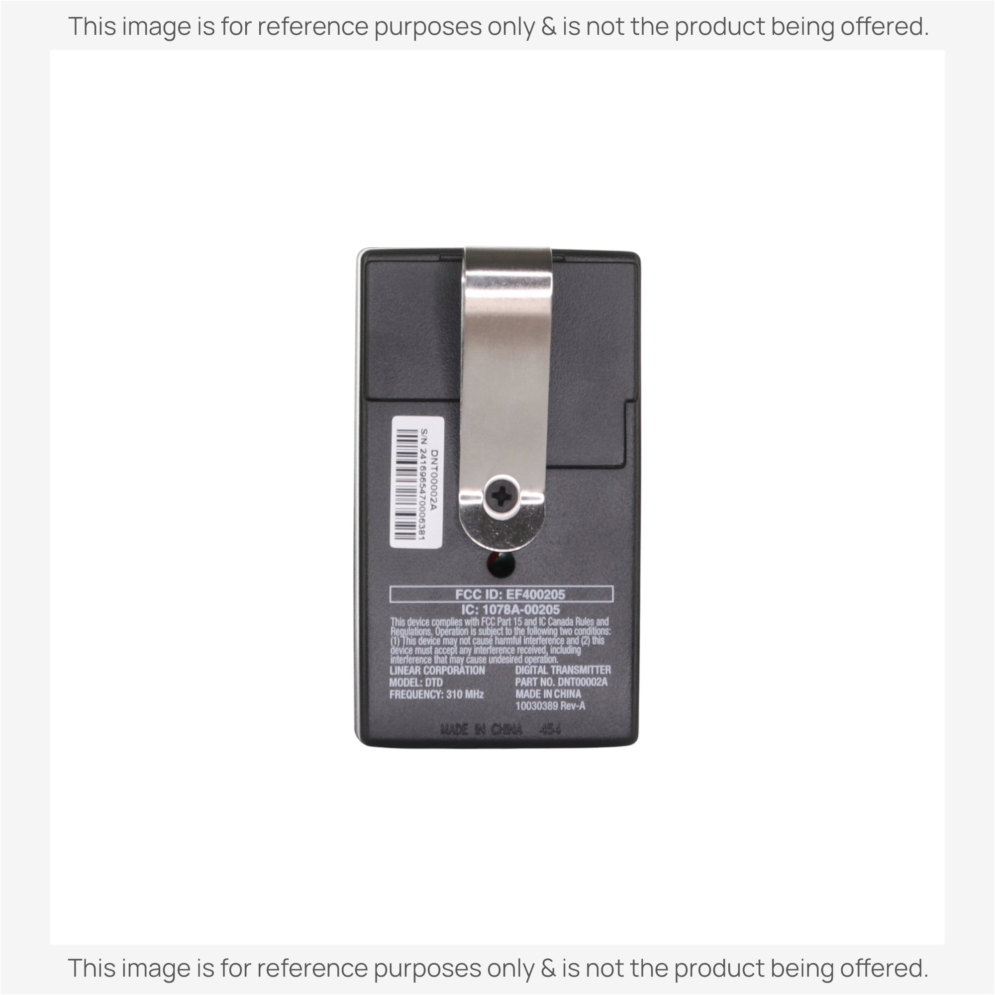Substitute for Linear DTC garage door opener Garage Door Opener Remote Control [375UT-2button]