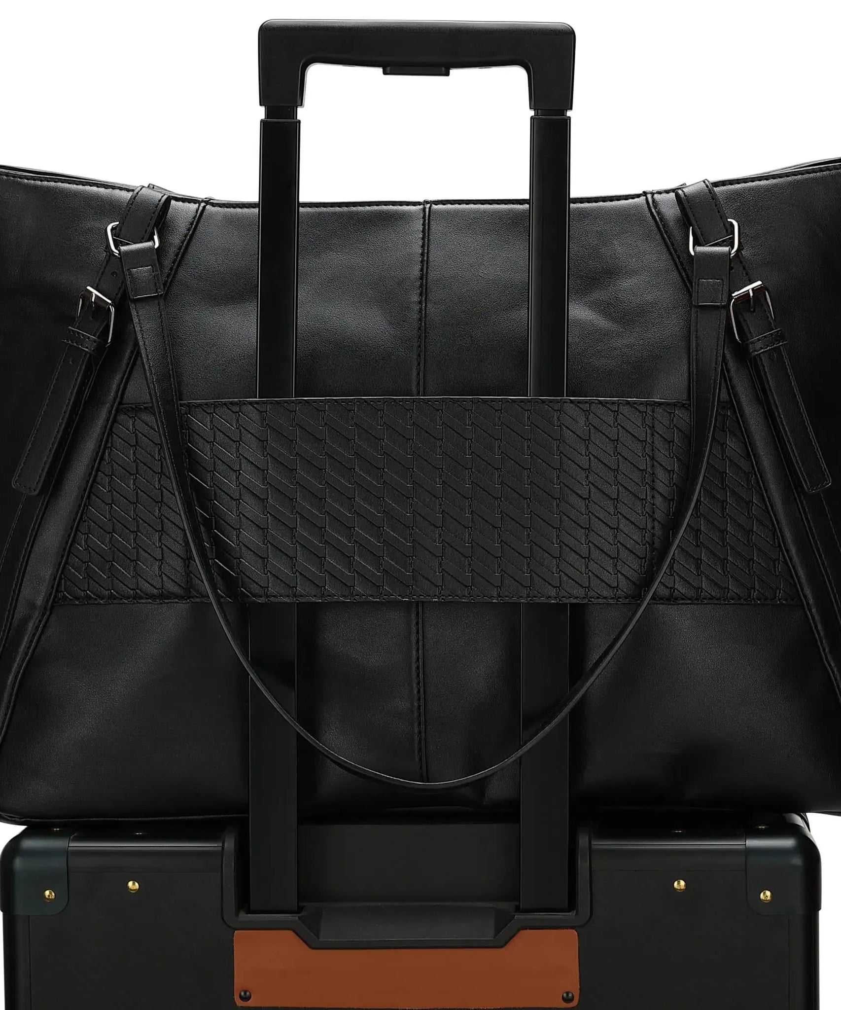 Freizeit Luxus 33L Weekender-Tasche aus veganem Leder