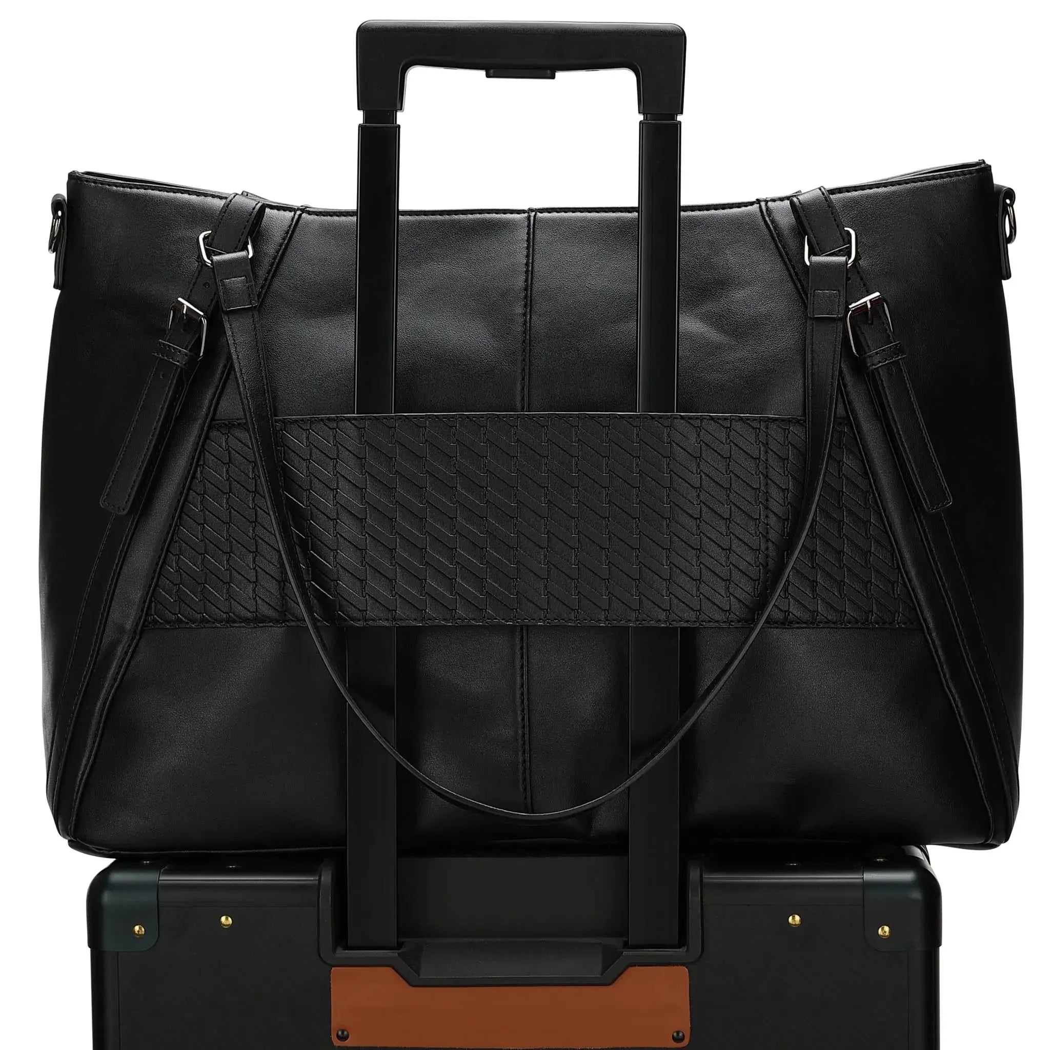 Freizeit Luxus 33L Weekender-Tasche aus veganem Leder