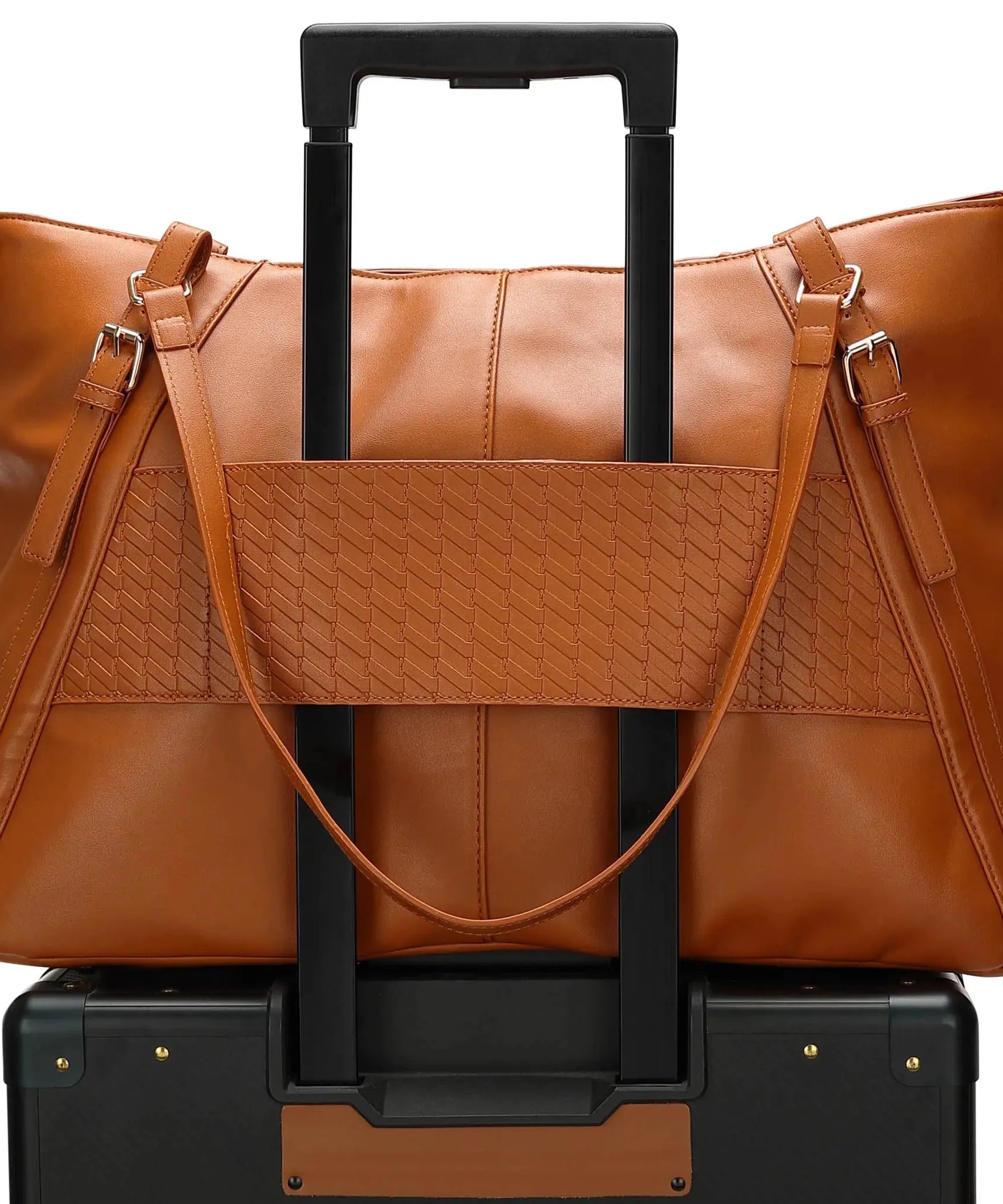 Freizeit Luxus 33L Weekender-Tasche aus veganem Leder