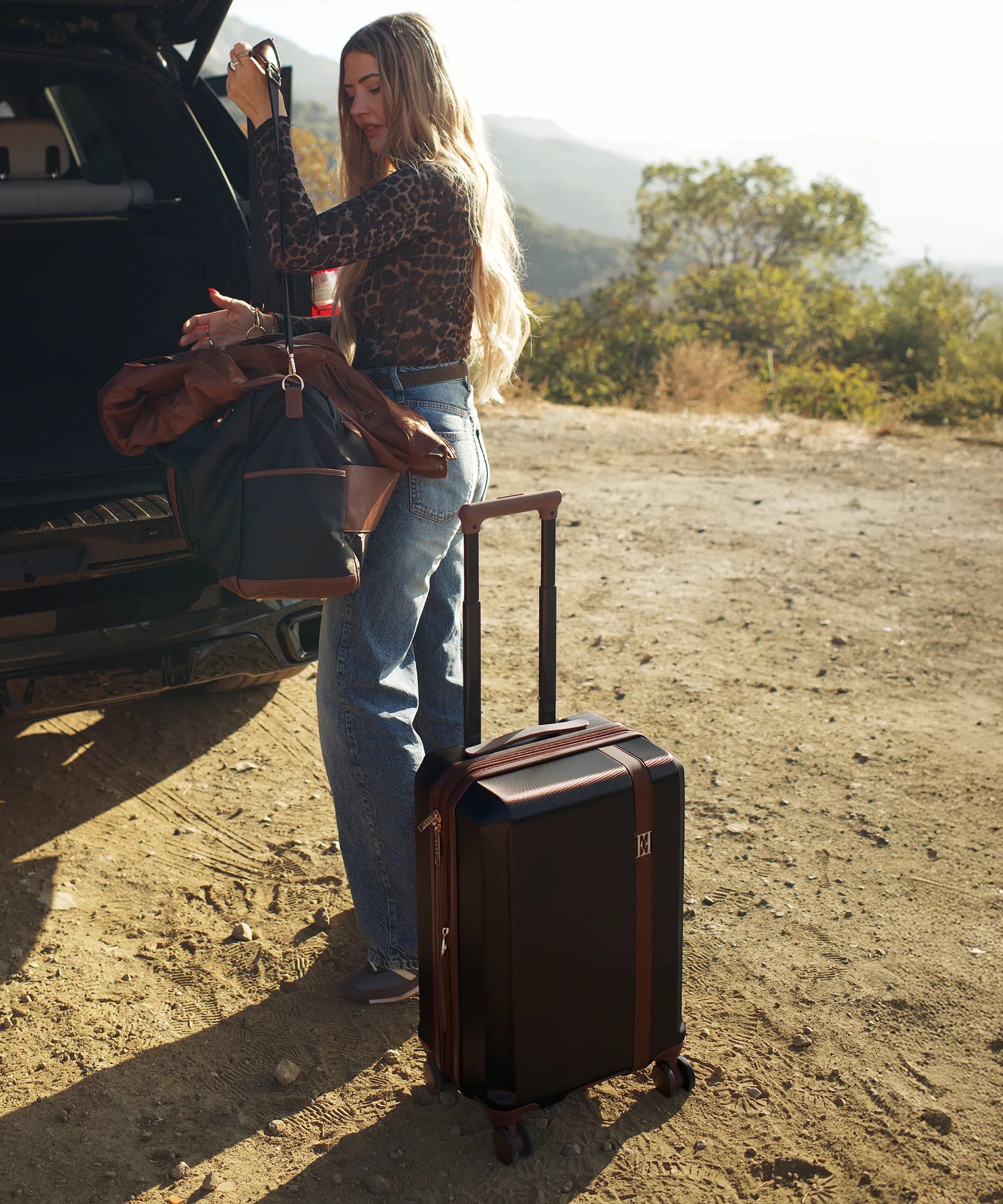 Luxe Journey Erweiterbares 5-teiliges Retro-Gepäckset