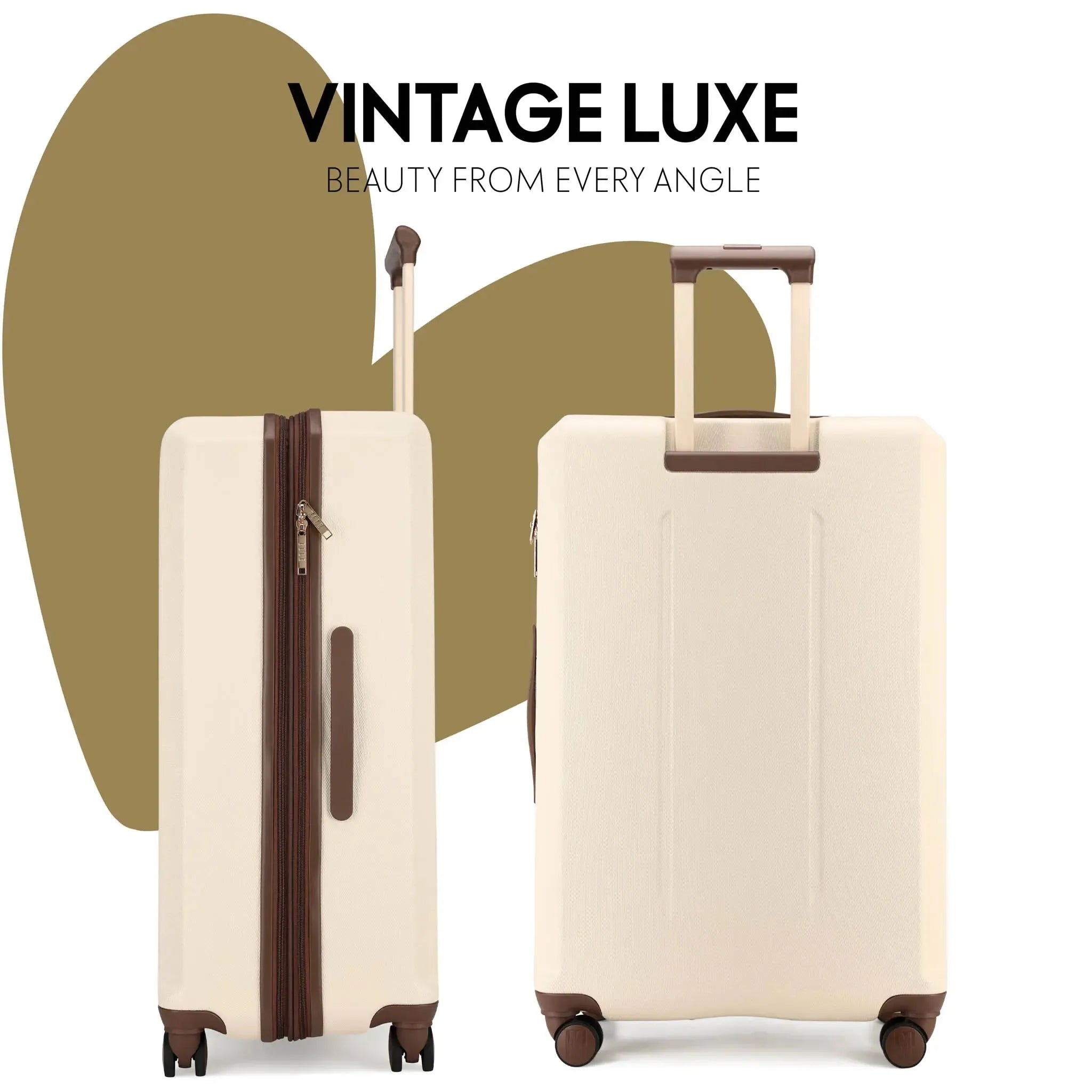 Luxe Journey 3-teiliges, erweiterbares Retro-Gepäckset