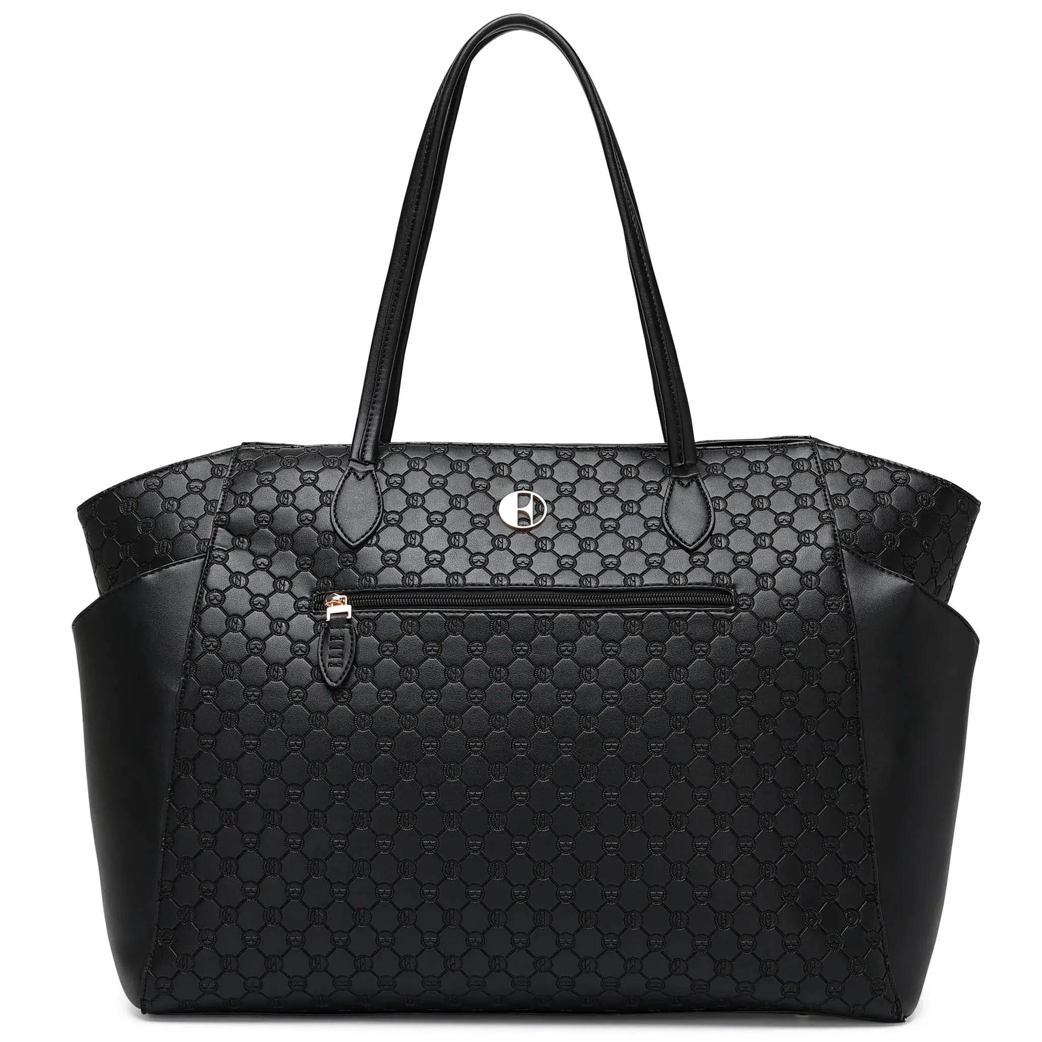 Compass 32L Weekender Tote Bag aus veganem Leder mit Monogramm