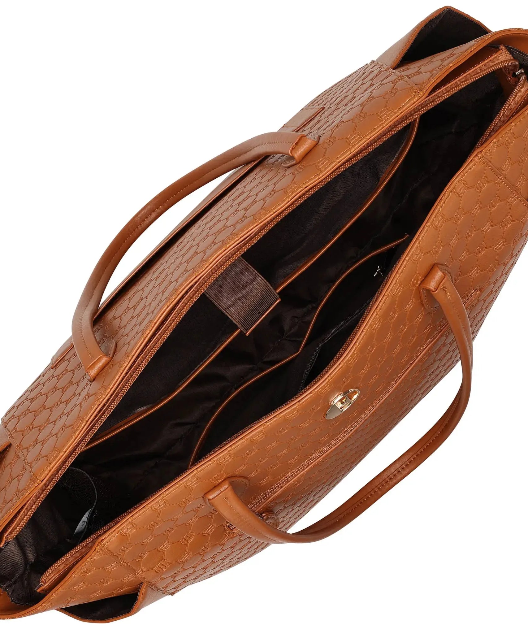 Compass 32L Weekender Tote Bag aus veganem Leder mit Monogramm